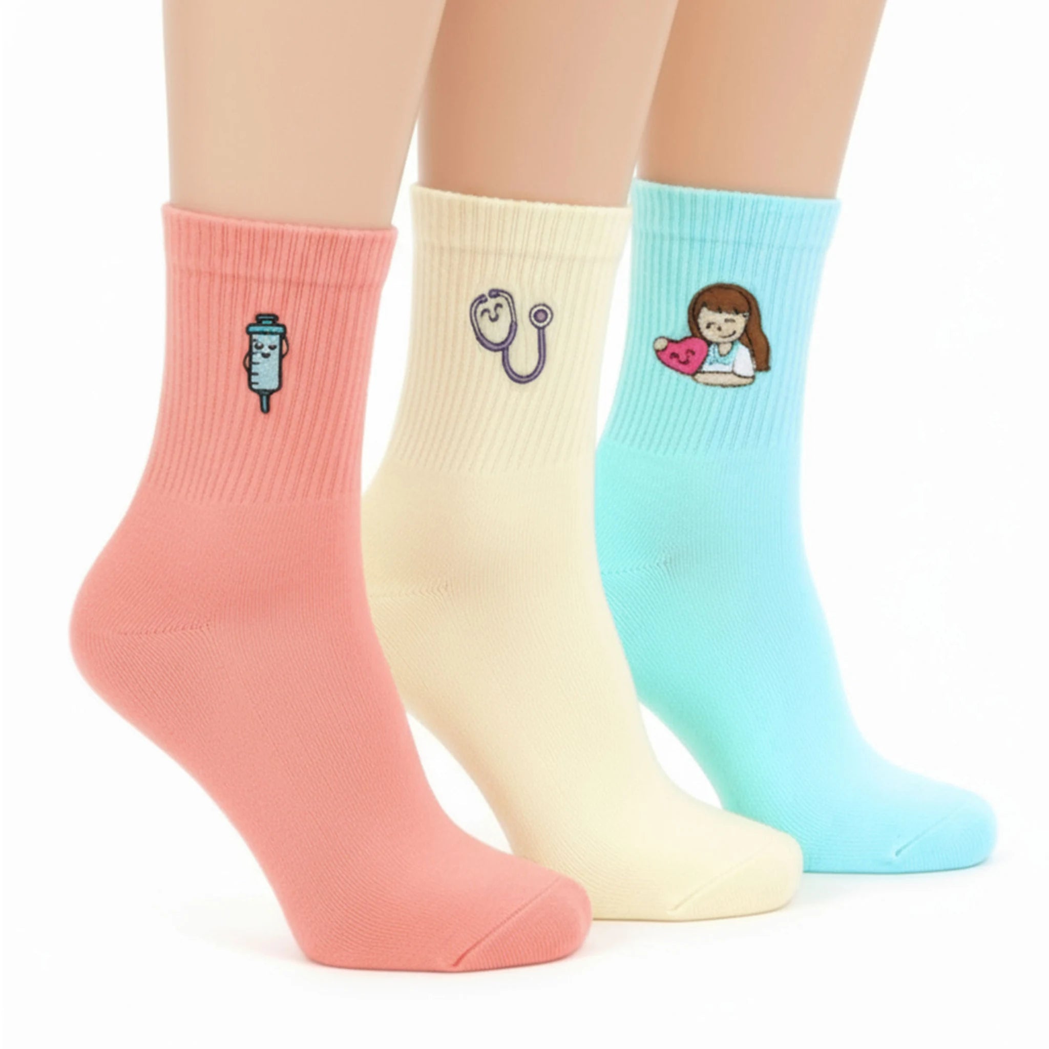 Calcetines para Enfermeras Coloridos (Set de 3) de Nurse is Love para enfermería y sanidad