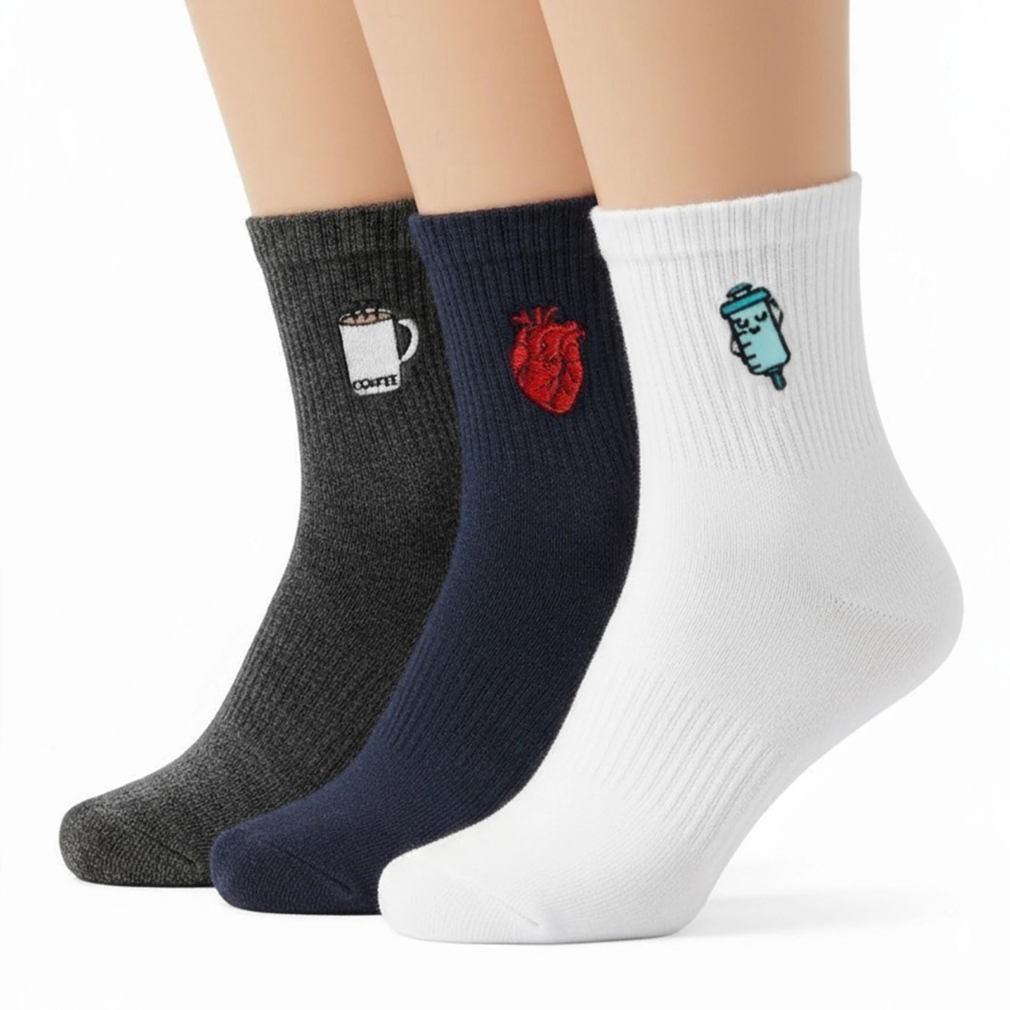 Calcetines para Enfermeras Colores Neutrales (Set de 3) de Nurse is Love para enfermería y sanidad