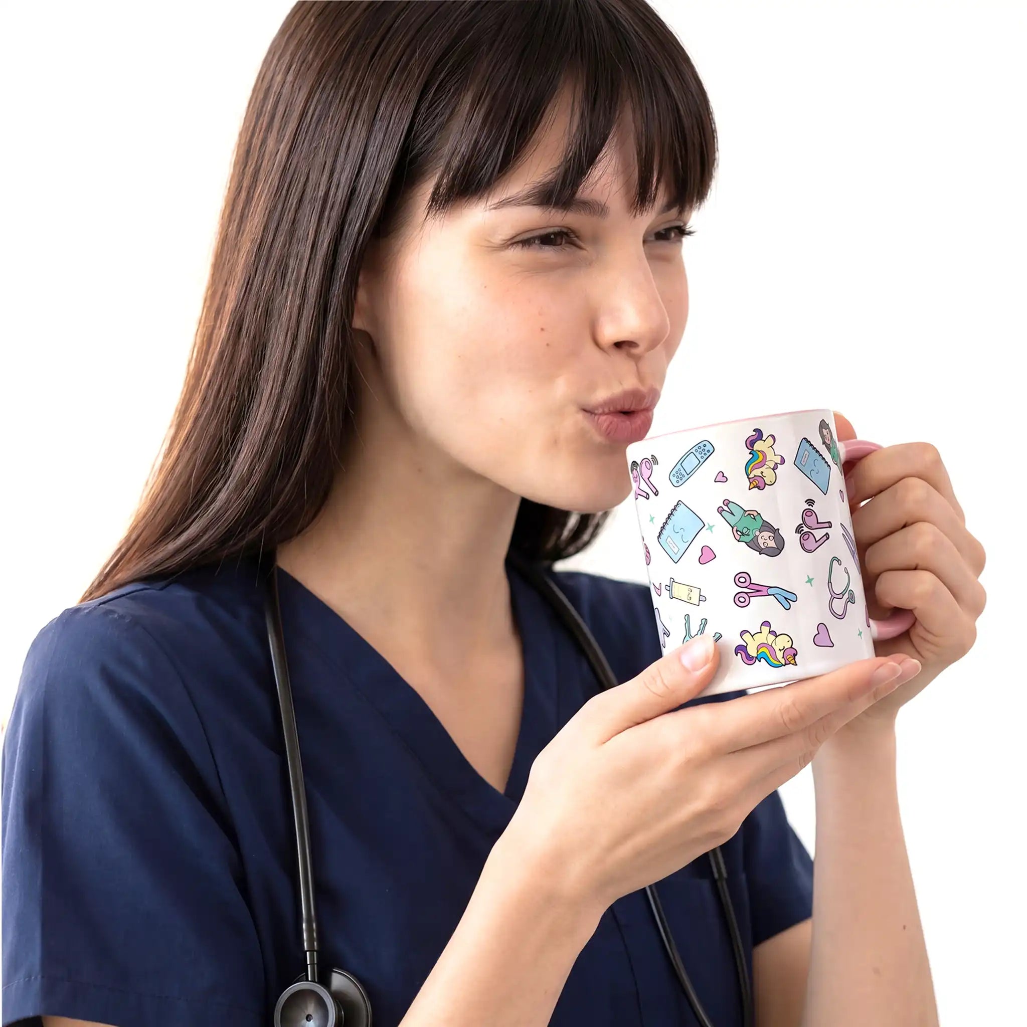 Taza para Enfermeras Unicornios de Nurse is Love para enfermería y sanidad