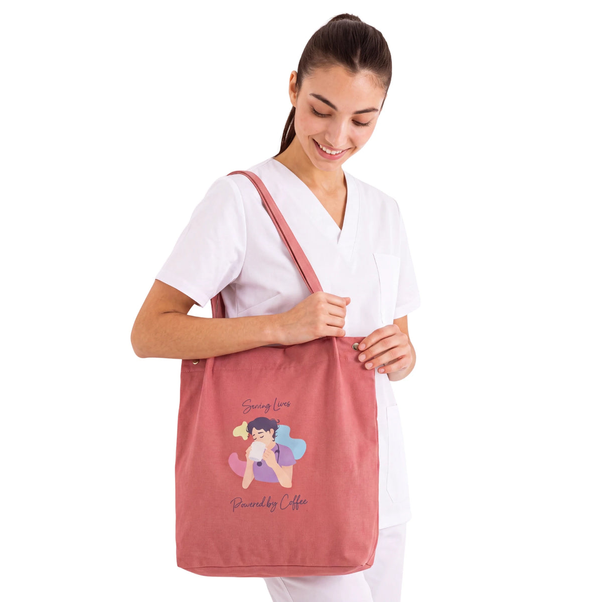 Tote Bag para Enfemeras Naranja de Nurse is Love para enfermería y sanidad
