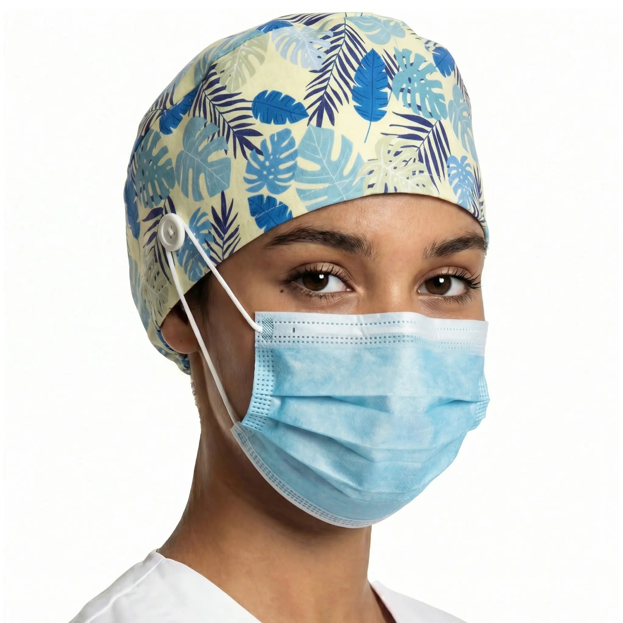 Gorro Hojas Azules para Enfermeras de Nurse is Love para enfermería y sanidad
