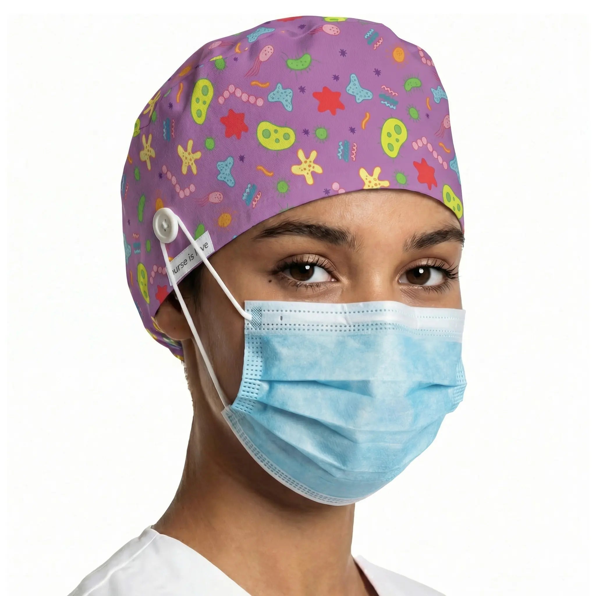 Gorro Microorganismos para Enfermeras de Nurse is Love para enfermería y sanidad