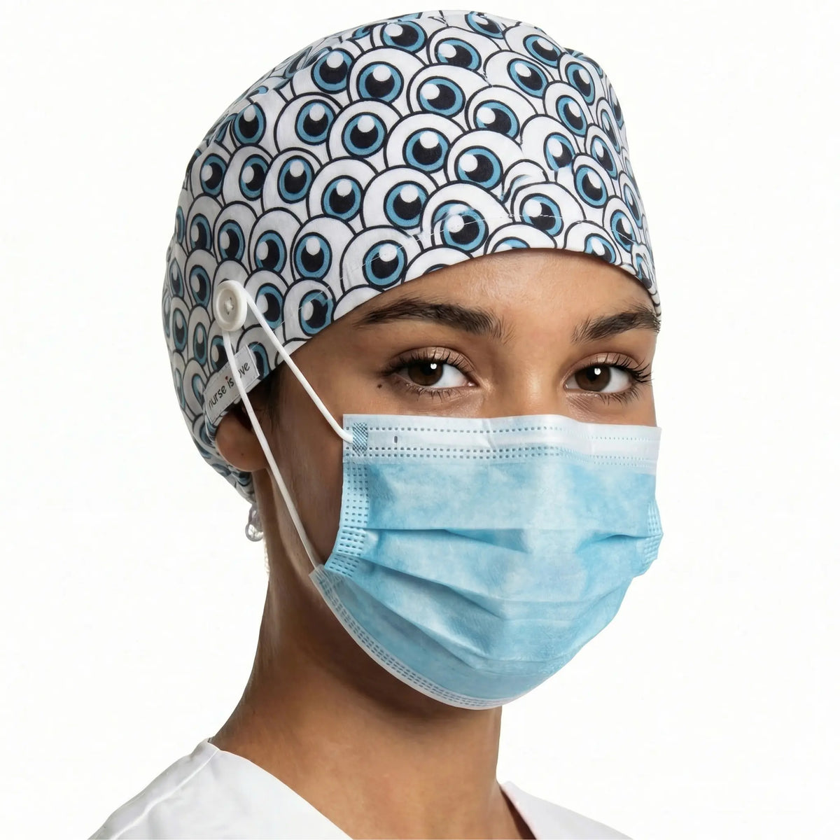 Gorro Ojos para Enfermeras de Nurse is Love para enfermería y sanidad