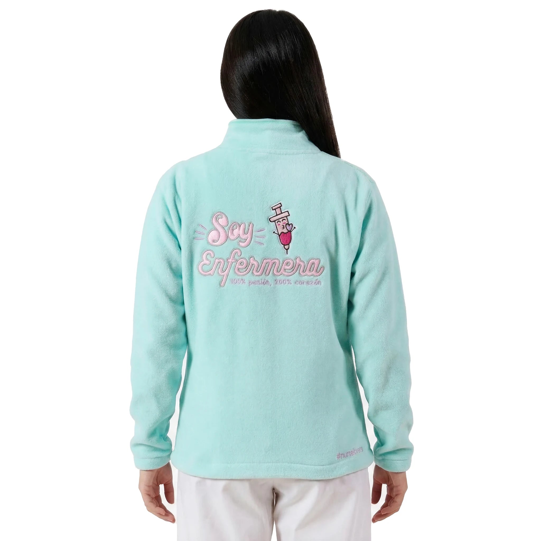 Chaqueta Polar Aqua para Enfermeras de Nurse is Love para enfermería y sanidad
