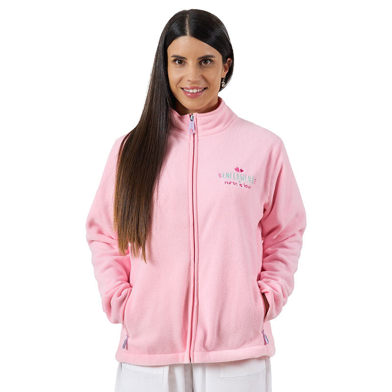 Chaqueta Polar Rosa para Enfermera