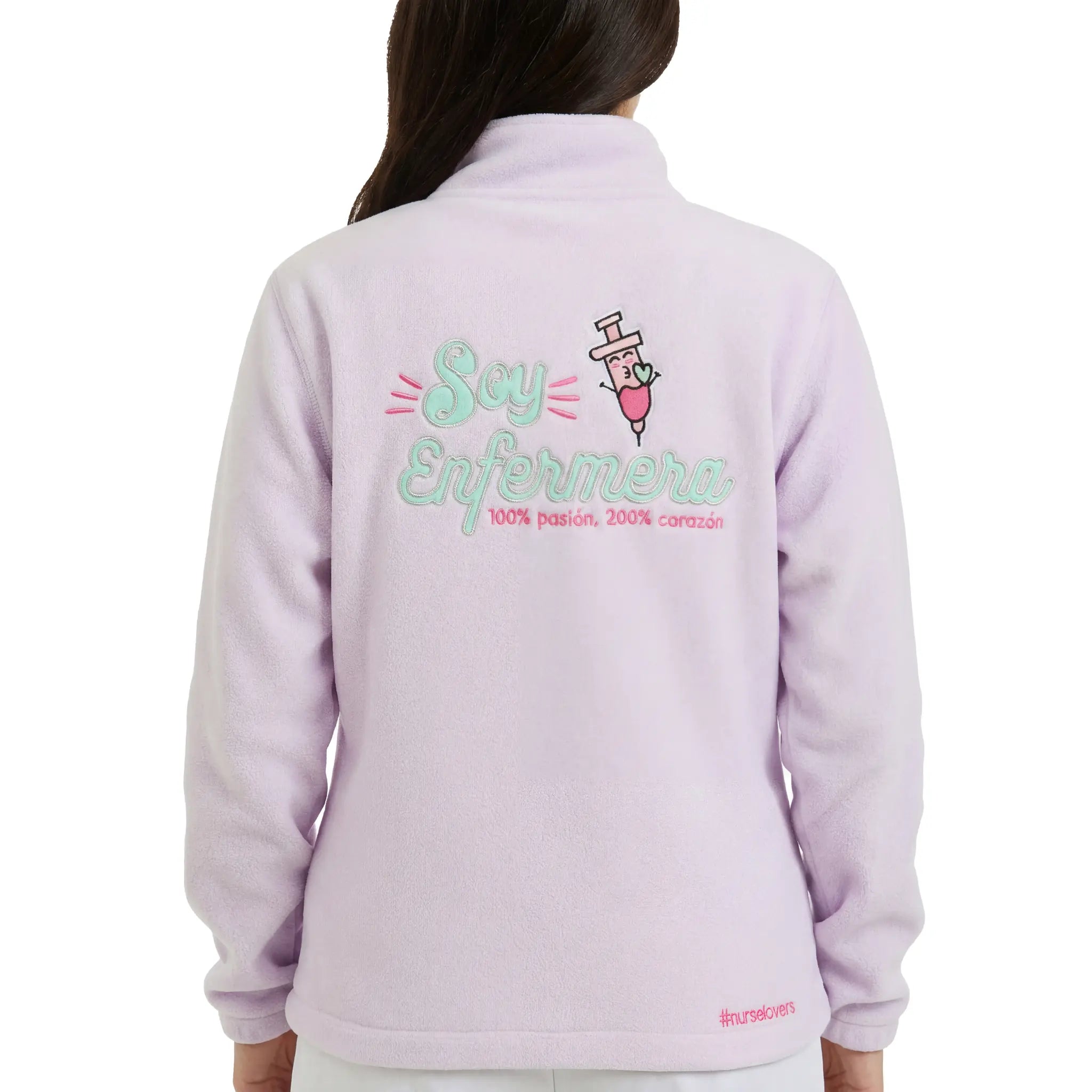 Chaqueta Polar Morada para Enfermeras de Nurse is Love para enfermería y sanidad