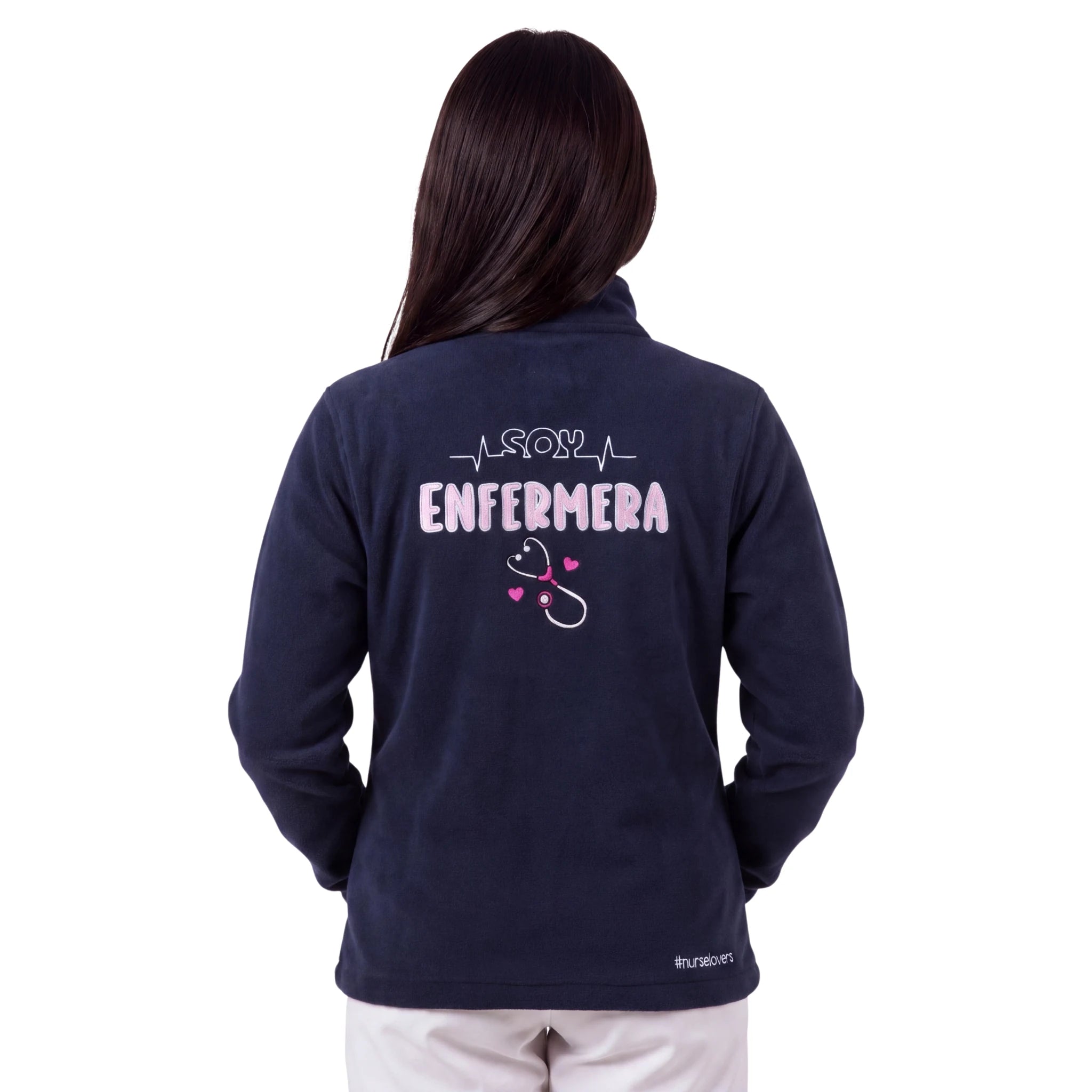 Chaqueta Polar Navy Instrumentos para Enfermeras de Nurse is Love para enfermería y sanidad