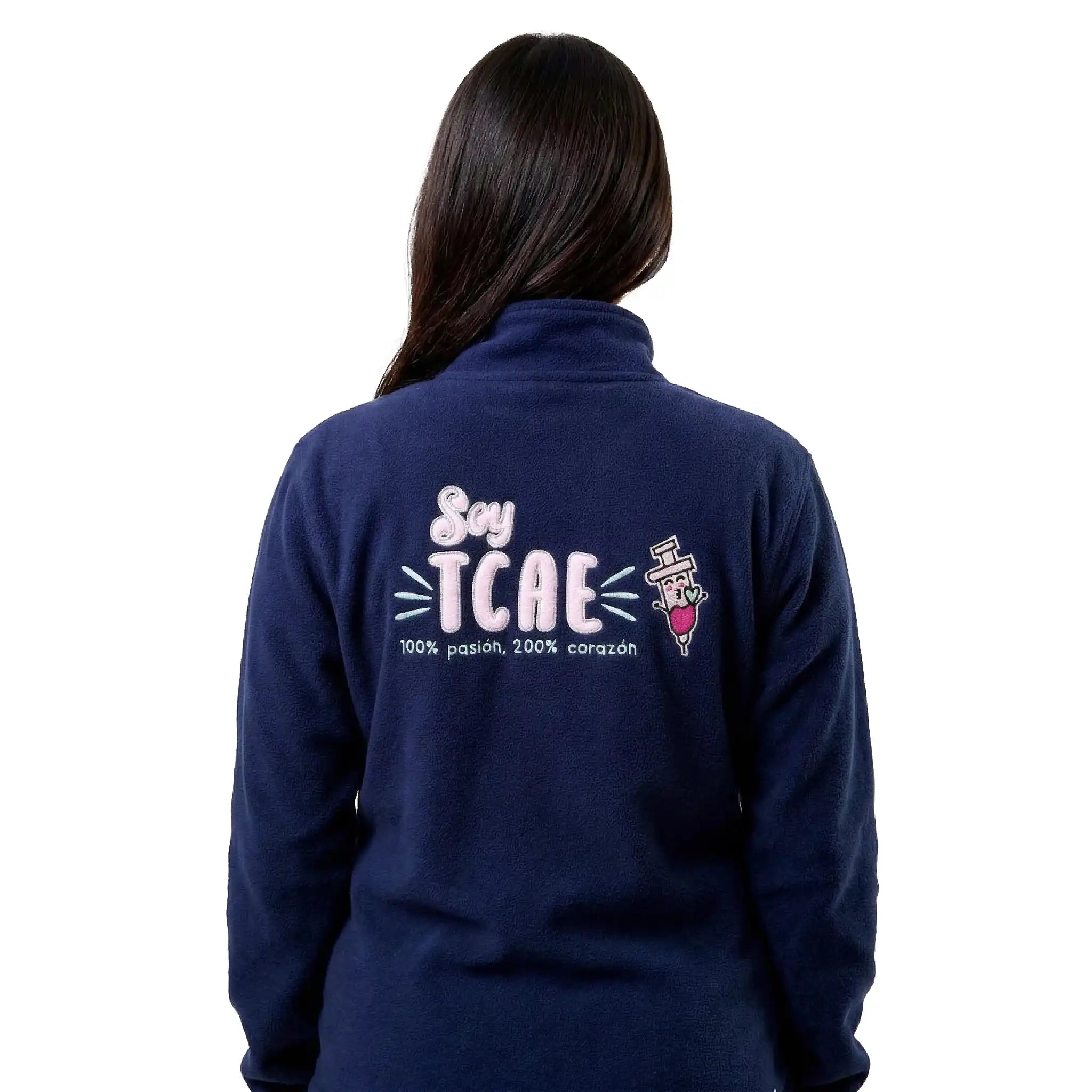 Chaqueta Polar Navy TCAE de Nurse is Love para enfermería y sanidad