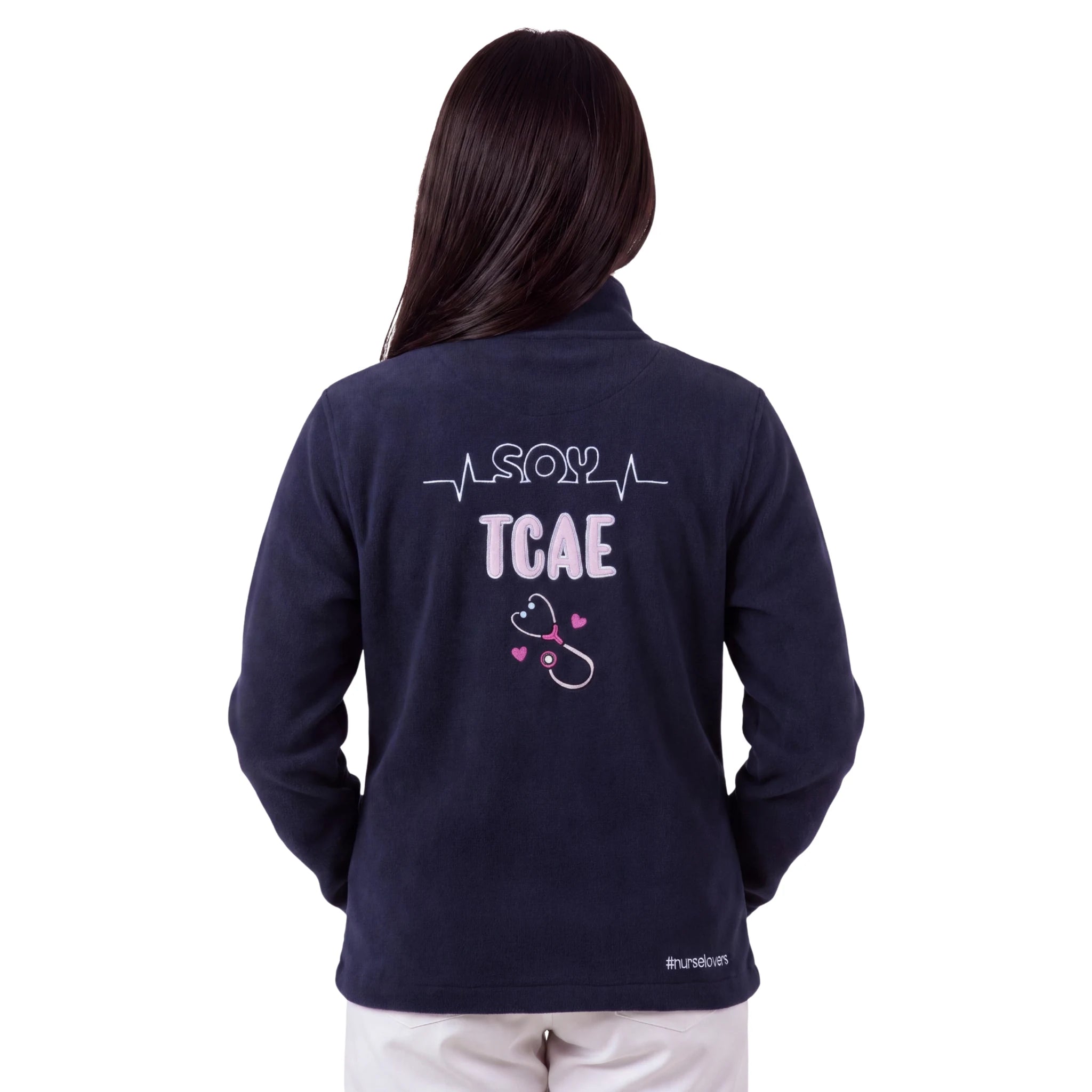 Chaqueta Polar Navy Instrumentos para TCAE de Nurse is Love para enfermería y sanidad