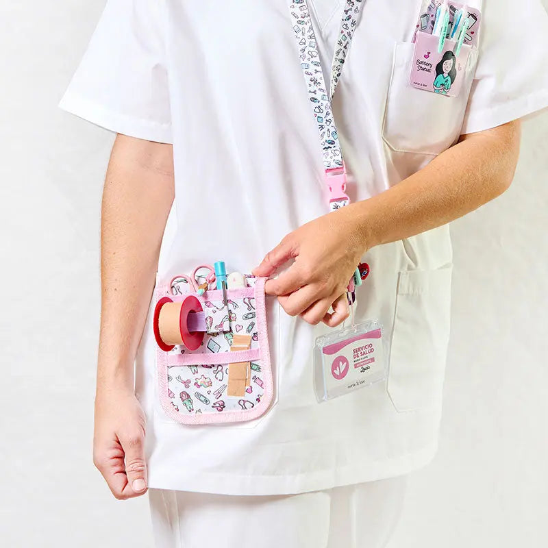 Set para Enfermera Organizador de Bolsillo - Tijeras Enfermeria Pico de Pato - Unicornios de Nurse is Love para enfermería y sanidad