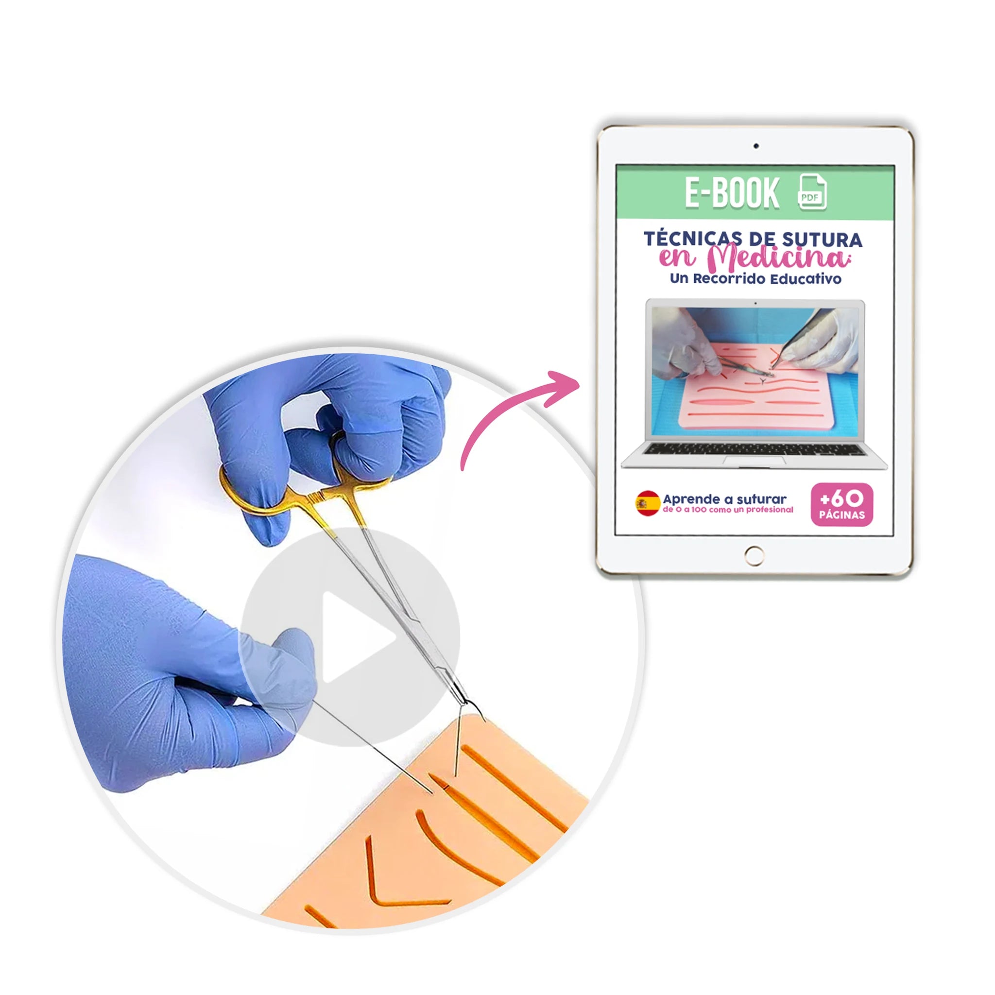 Kit de Sutura de prácticas de Nurse is Love para enfermería y sanidad