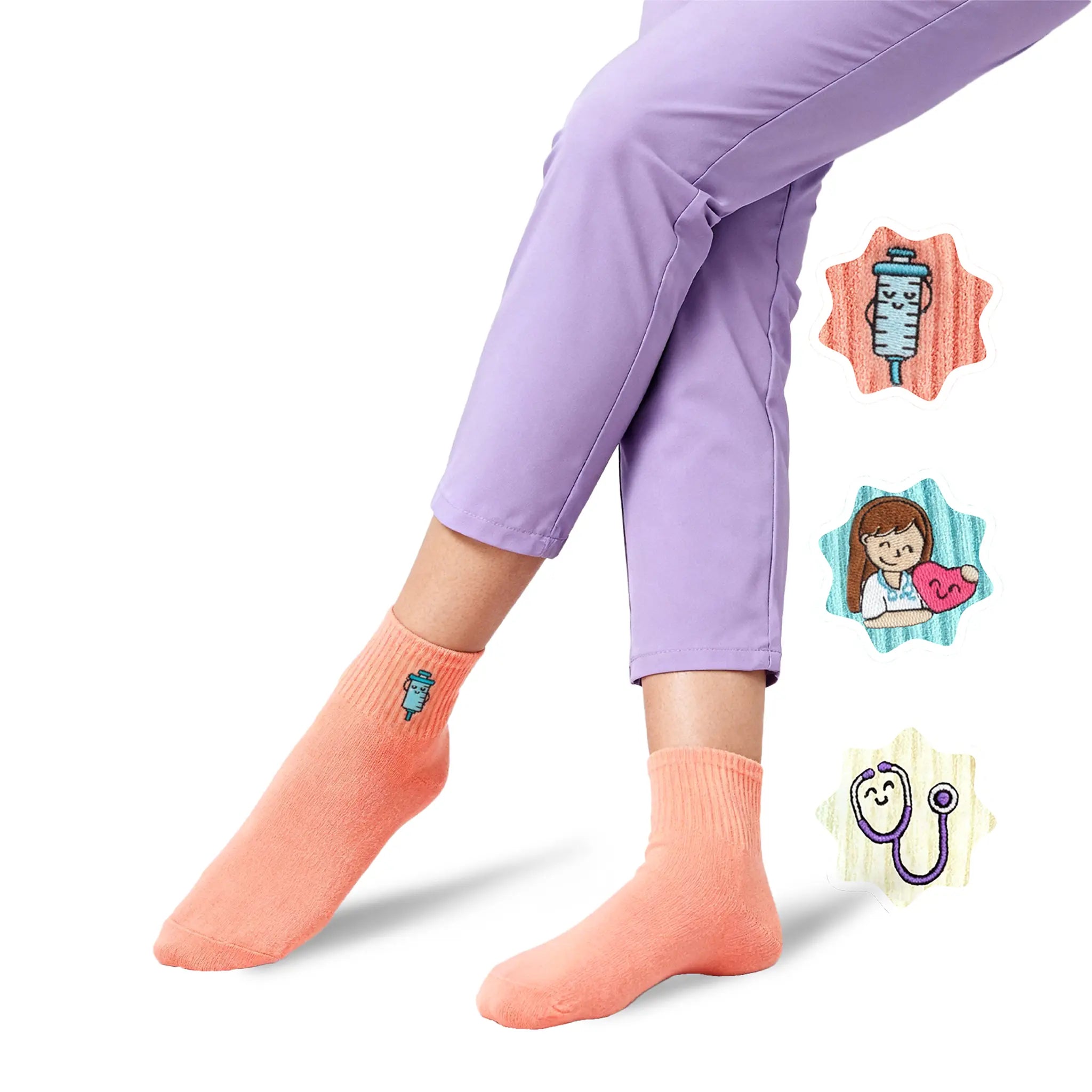 Calcetines para Enfermeras Coloridos (Set de 3) de Nurse is Love para enfermería y sanidad