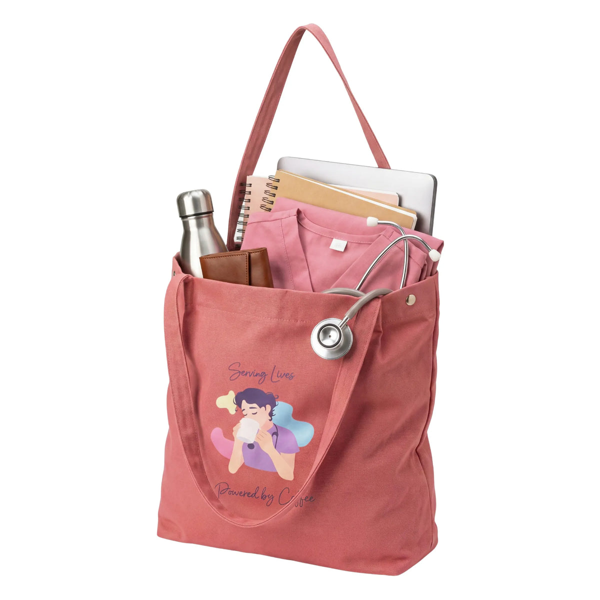 Tote Bag para Enfemeras Naranja de Nurse is Love para enfermería y sanidad
