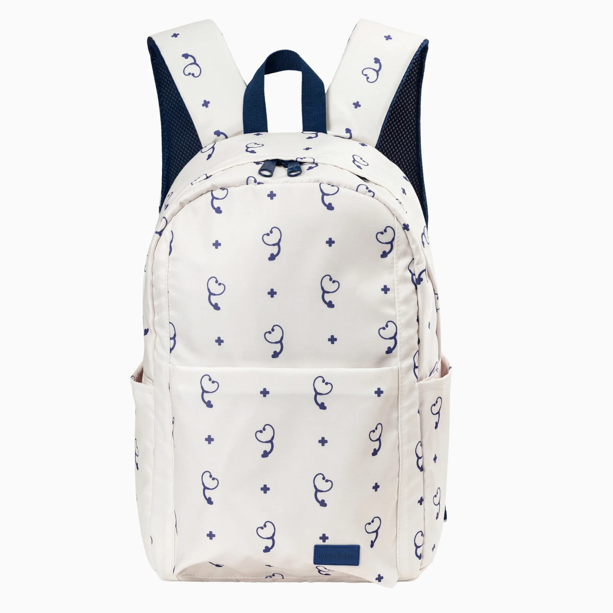 Mochila para Enfermeras Beige Estetoscopio de Nurse is Love para enfermería y sanidad