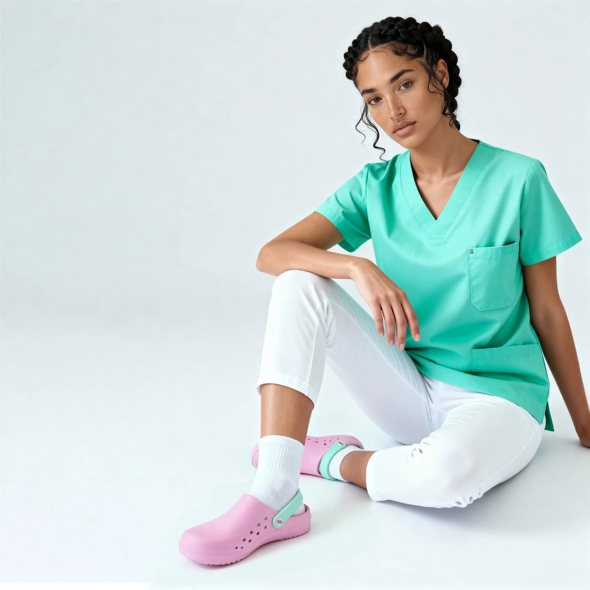 Zuecos para Enfermeras Rosa de Nurse is Love para enfermería y sanidad