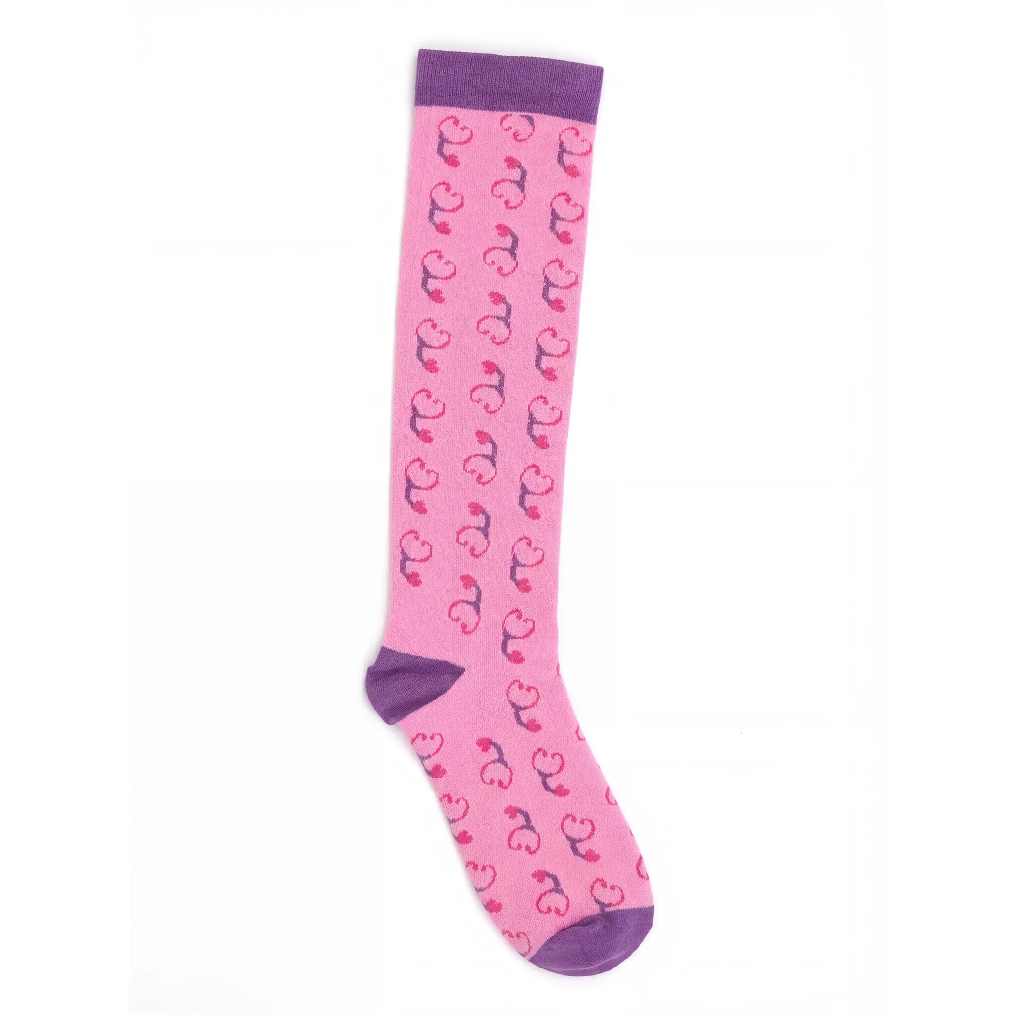 Medias de Compresion Estetoscopio Morado de Nurse is Love para enfermería y sanidad