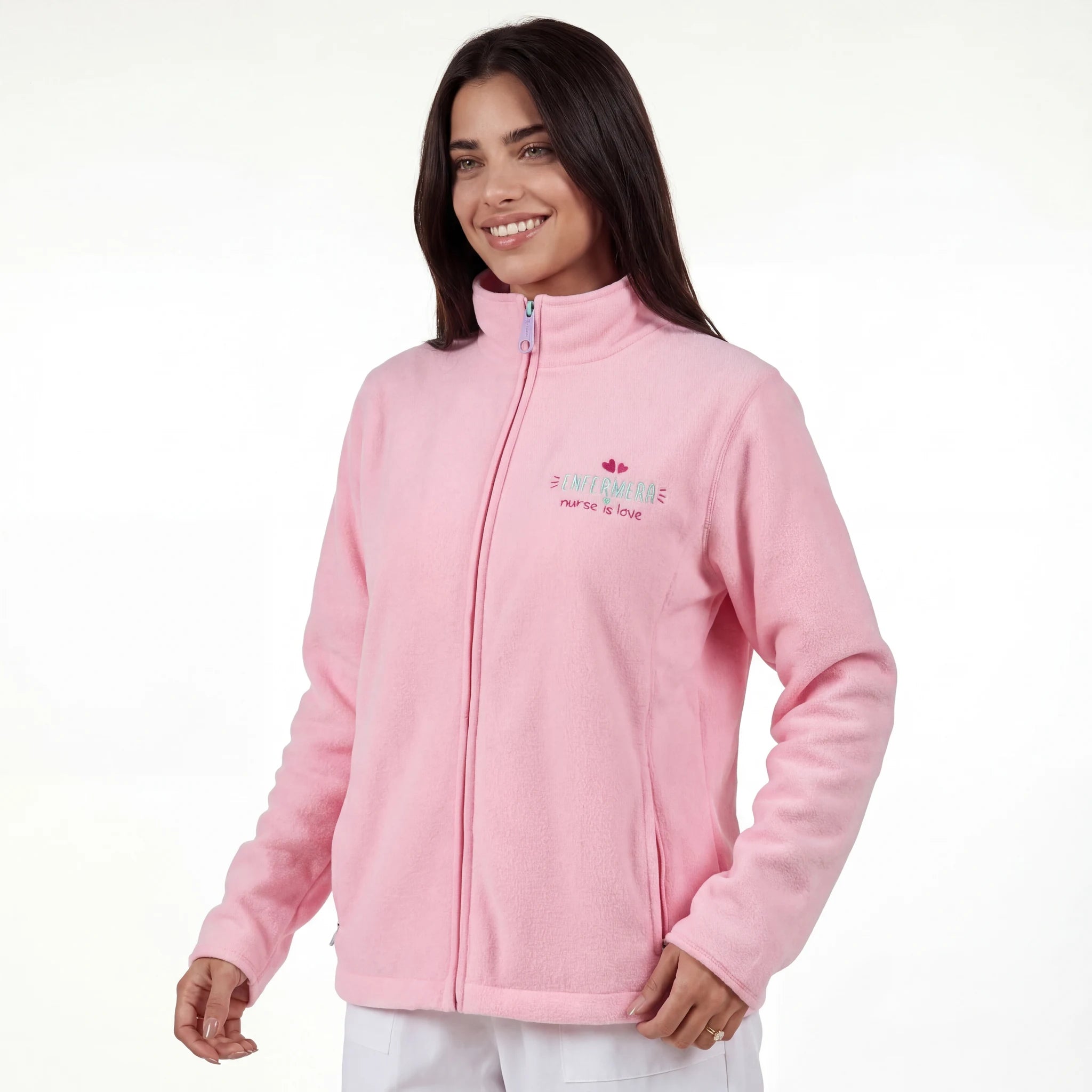 Chaqueta Polar Rosa para Enfermera de Nurse is Love para enfermería y sanidad