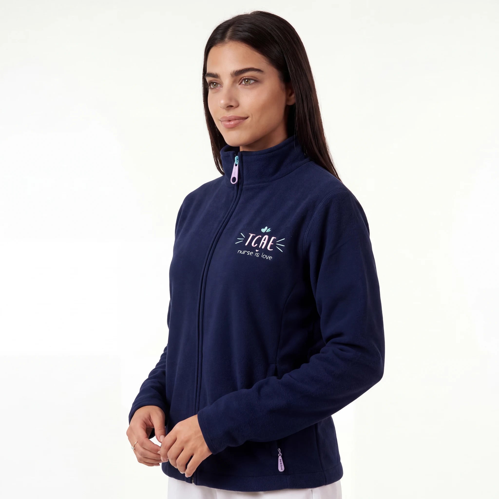 Chaqueta Polar Navy Instrumentos para TCAE de Nurse is Love para enfermería y sanidad