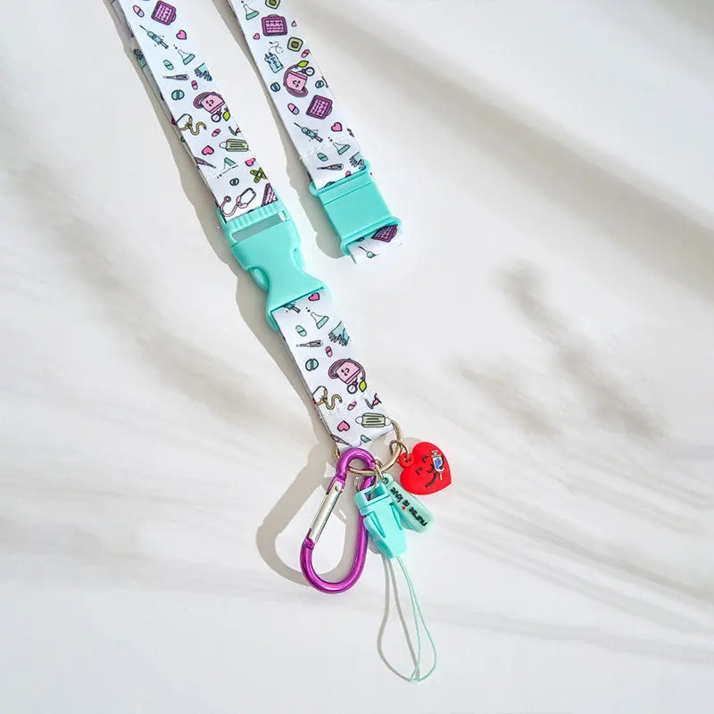 Set para Enfermera Lanyard - Tijeras Enfermeria Pico de Pato - Aqua de Nurse is Love para enfermería y sanidad