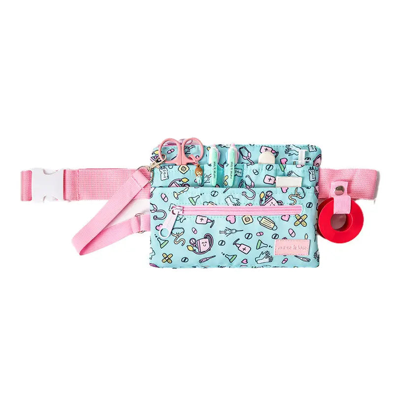 Set para Enfermera Organizador Riñonera - Tijeras Enfermeria Pico de Pato - Aqua de Nurse is Love para enfermería y sanidad