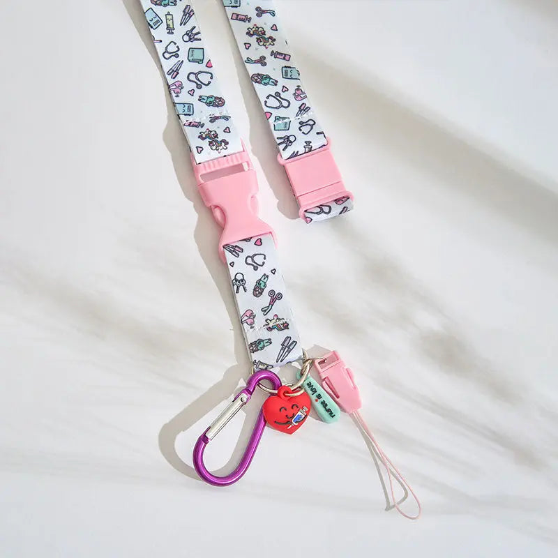 Set para Enfermera Lanyard - Tijeras Enfermeria Mayo - Unicornios de Nurse is Love para enfermería y sanidad