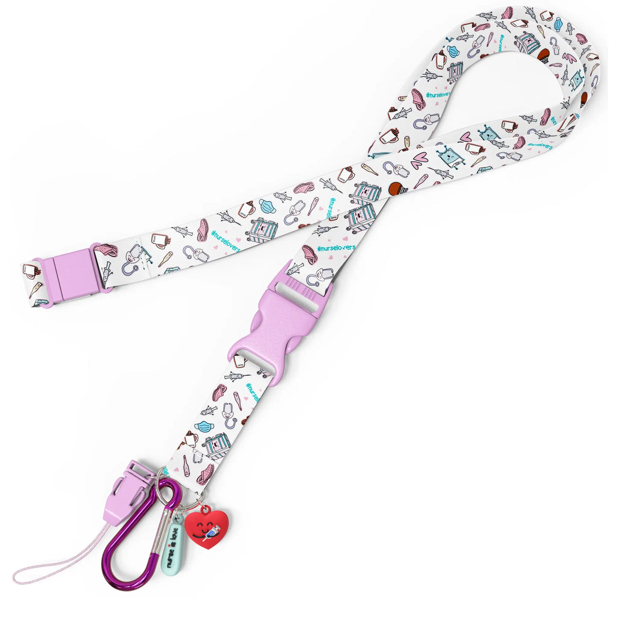 Set para Enfermera Organizador de Bolsillo - Lanyard con Tijeras Enfermeria Pico de Pato - Café de Nurse is Love para enfermería y sanidad