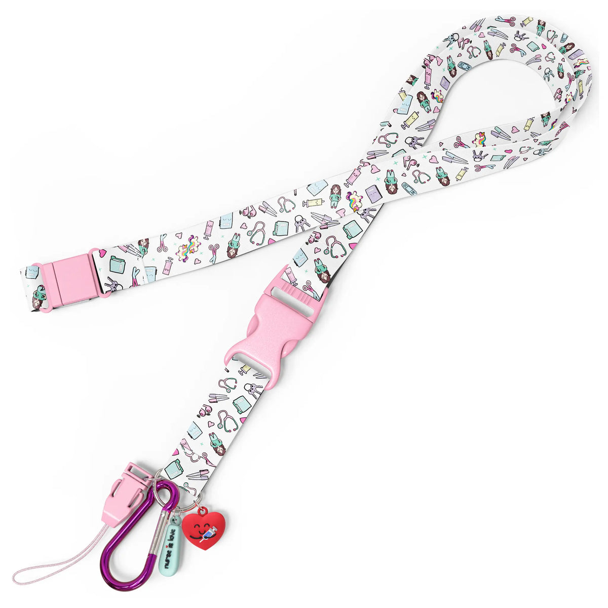 Set para Enfermera Organizador de Bolsillo Lanyard con Tijeras Enfermeria Mayo - Unicornios de Nurse is Love para enfermería y sanidad