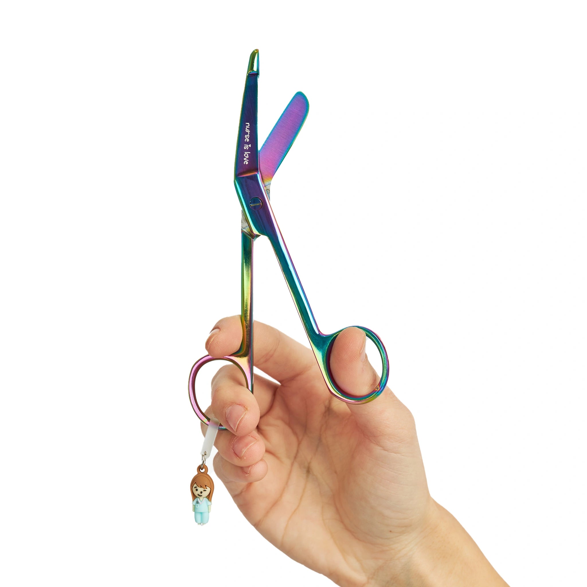 Tijeras Enfermería Pico de Pato Cromium para Zurdos de Nurse is Love para enfermería y sanidad