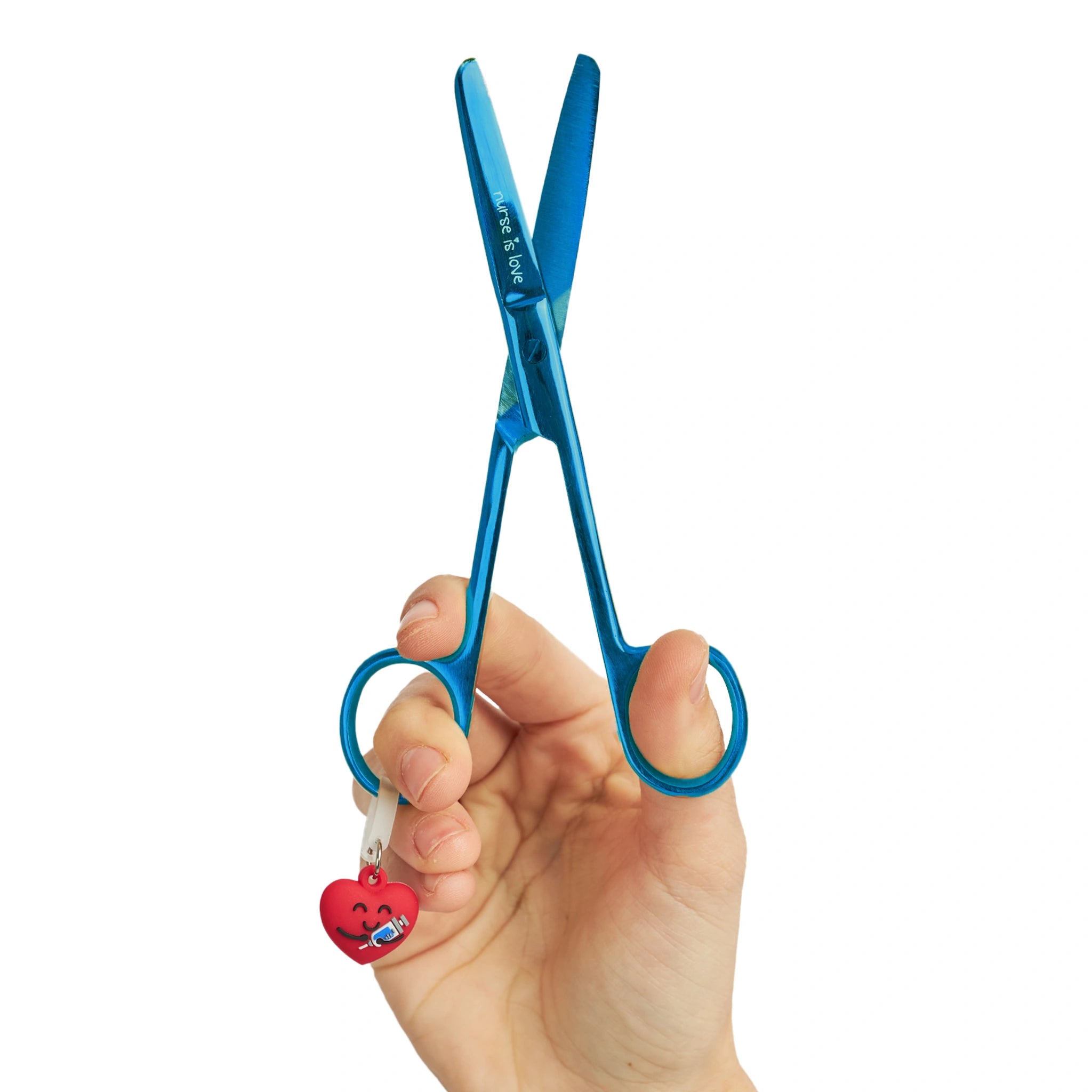 Tijeras Enfermería Mayo Cromium Azul de Nurse is Love para enfermería y sanidad