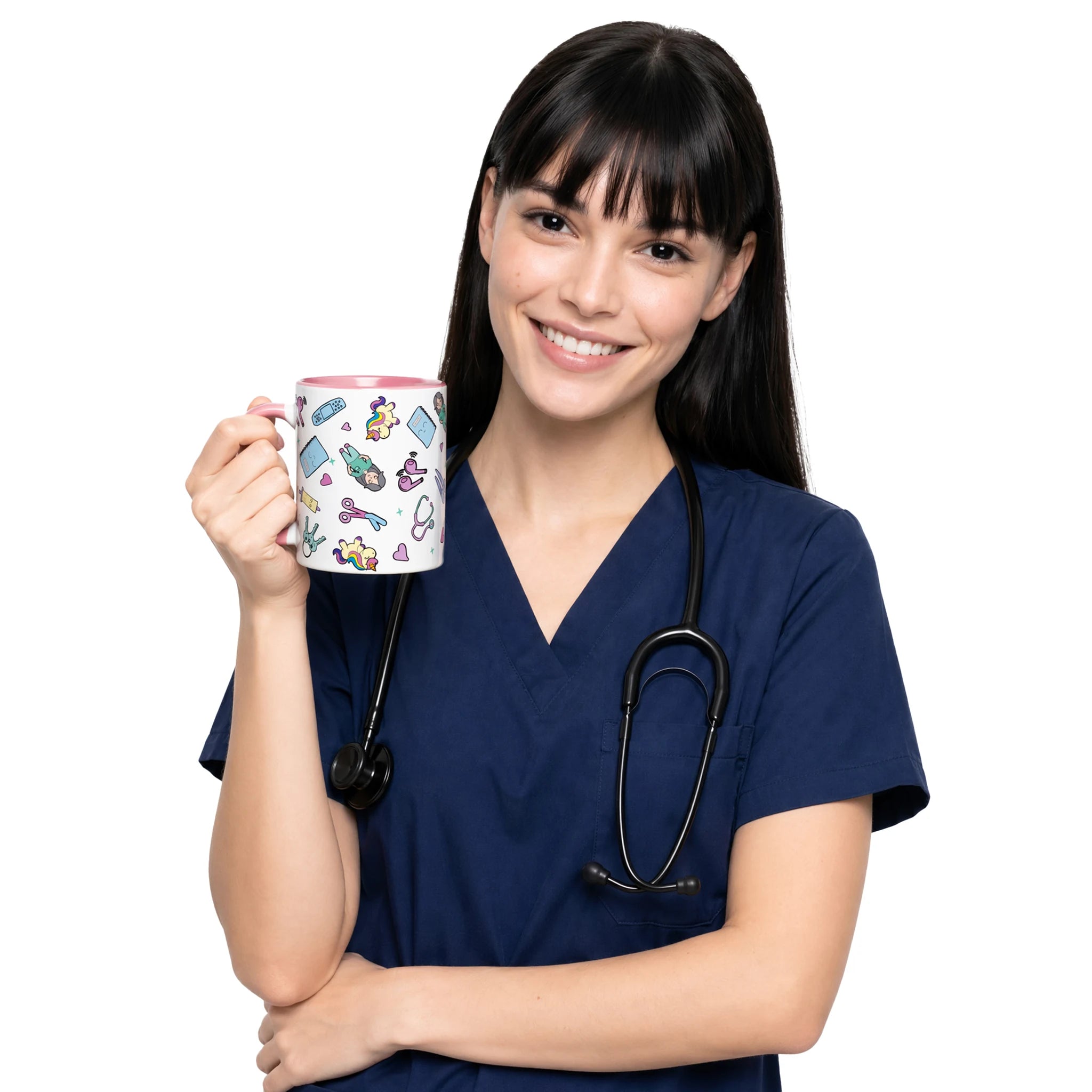 Taza para Enfermeras Unicornios de Nurse is Love para enfermería y sanidad