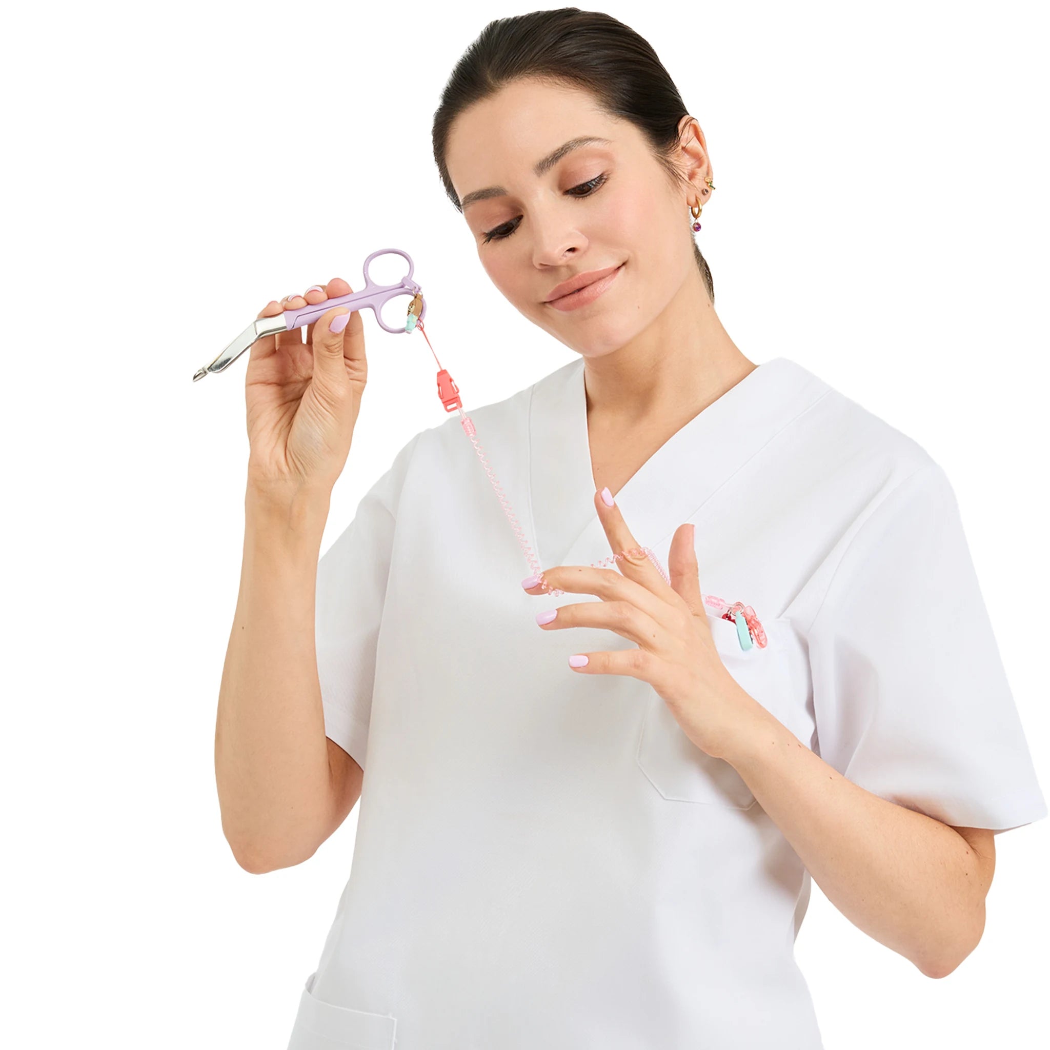 Porta Tijeras Enfermería silicona rosa de Nurse is Love para enfermería y sanidad