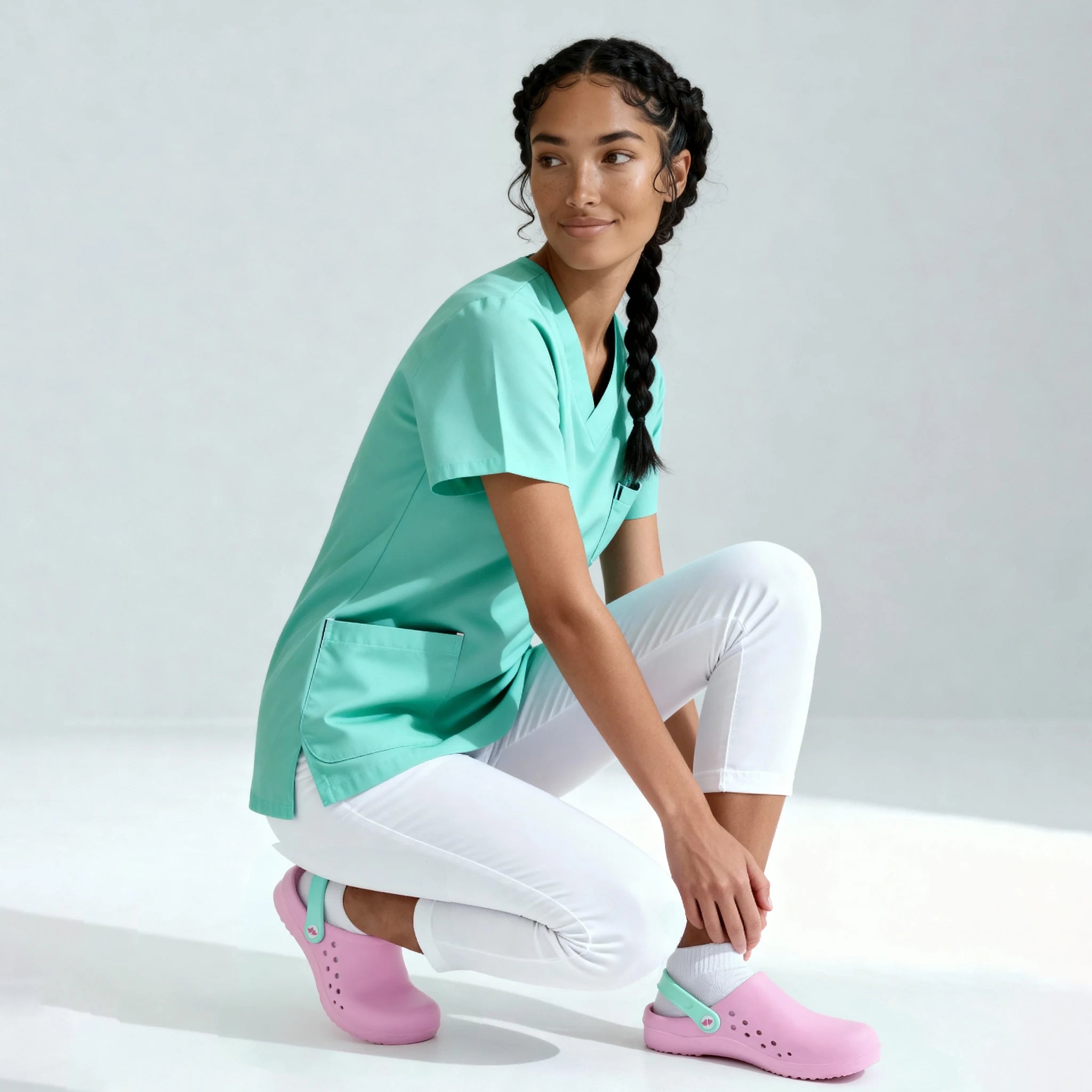 Zuecos para Enfermeras Rosa de Nurse is Love para enfermería y sanidad