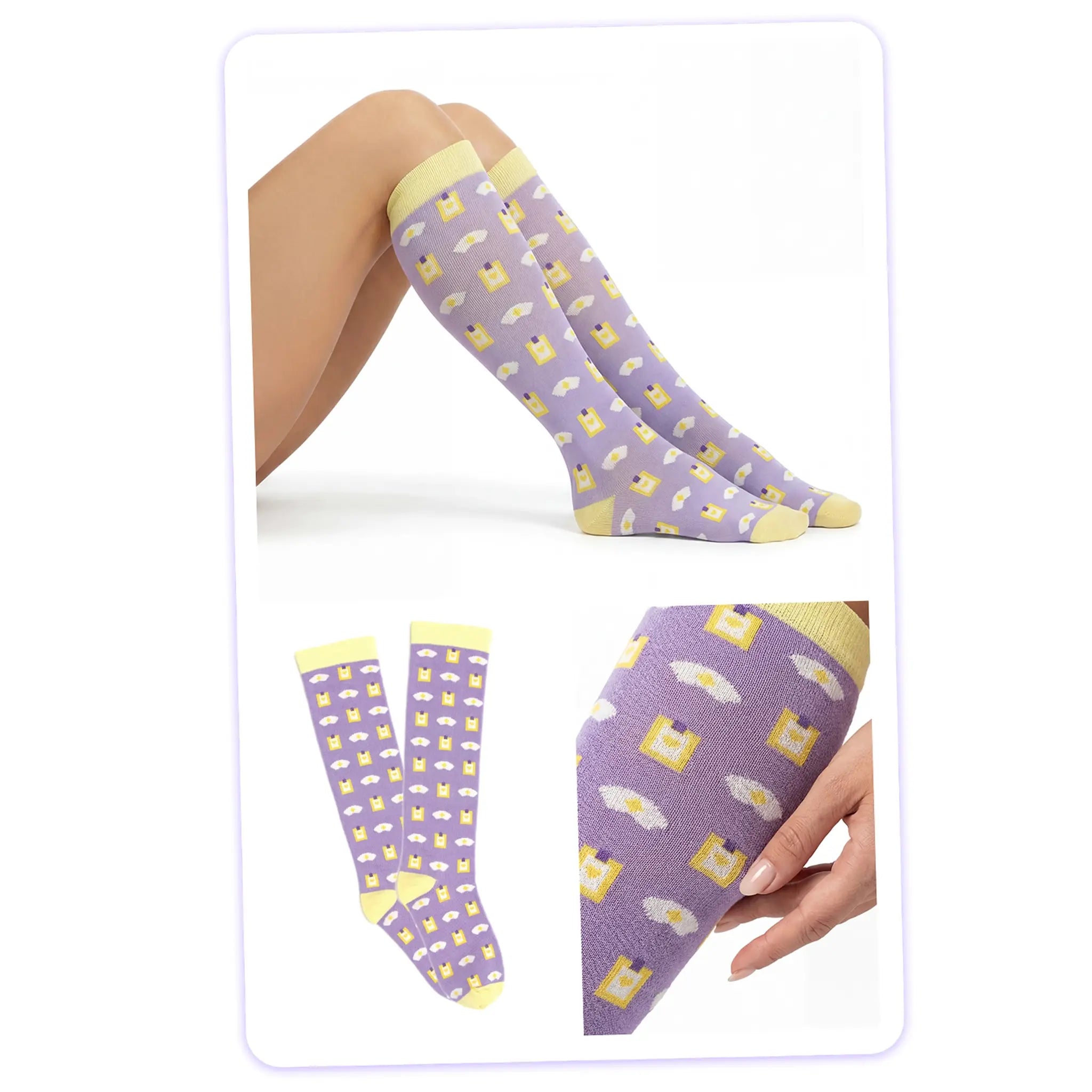 Medias de Compresion Morada de Nurse is Love para enfermería y sanidad