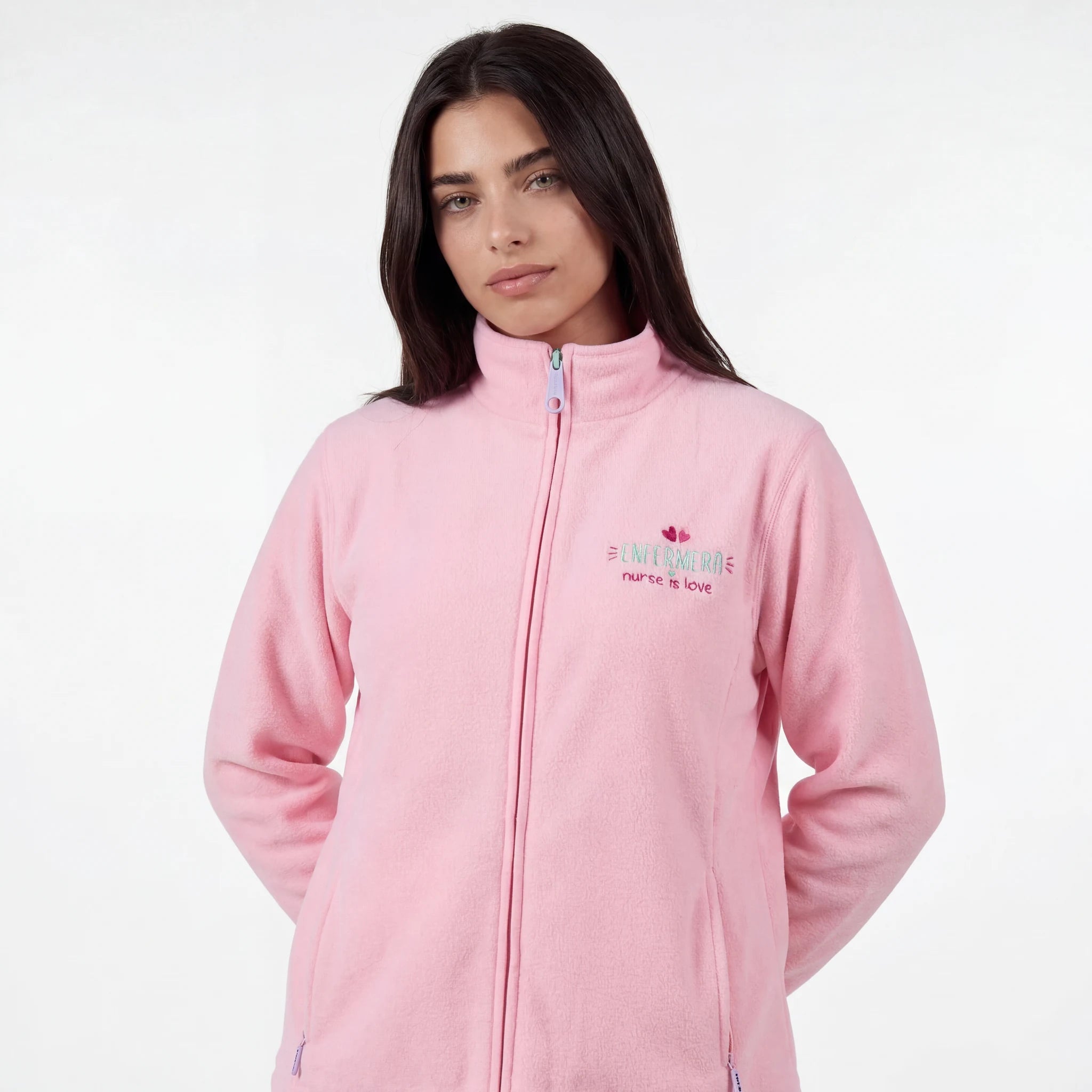 Chaqueta Polar Rosa para Enfermera de Nurse is Love para enfermería y sanidad