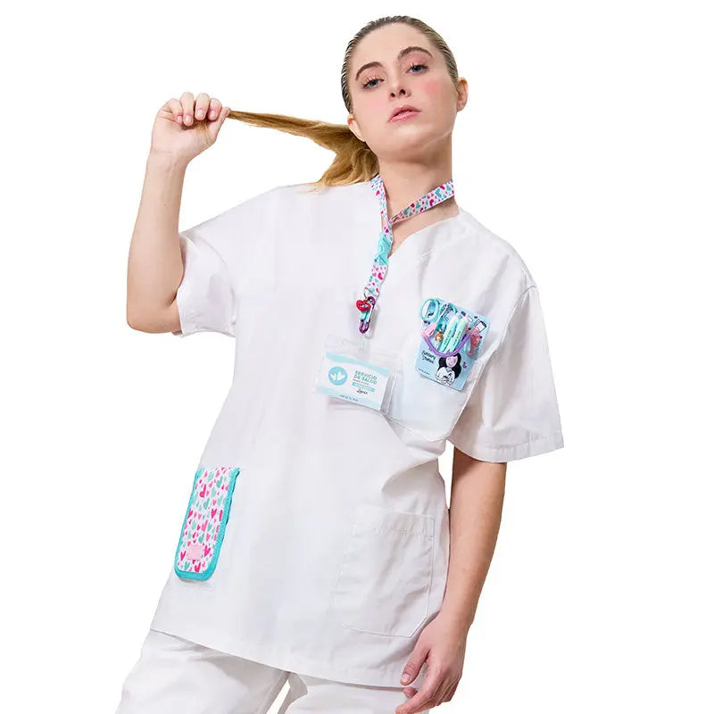 Set para Enfermera Organizador de Bolsillo - Tijeras Enfermeria Mayo - Corazones de Nurse is Love para enfermería y sanidad