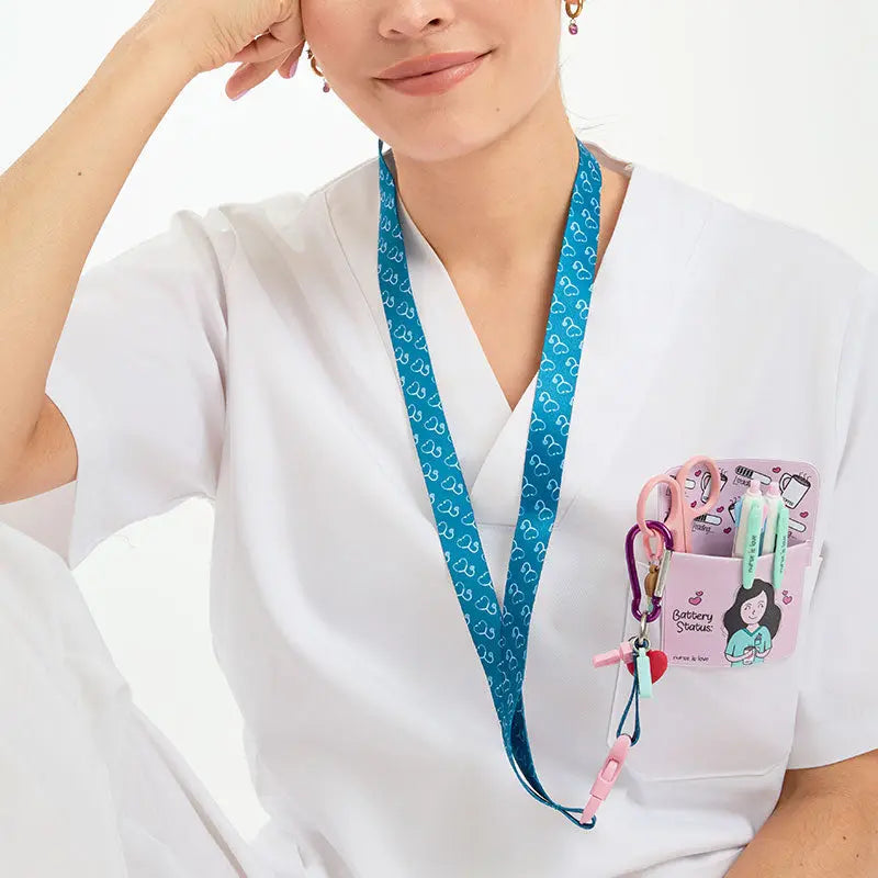 Set para Enfermera Lanyard - Tijeras Enfermeria Mayo - Estetoscopio de Nurse is Love para enfermería y sanidad