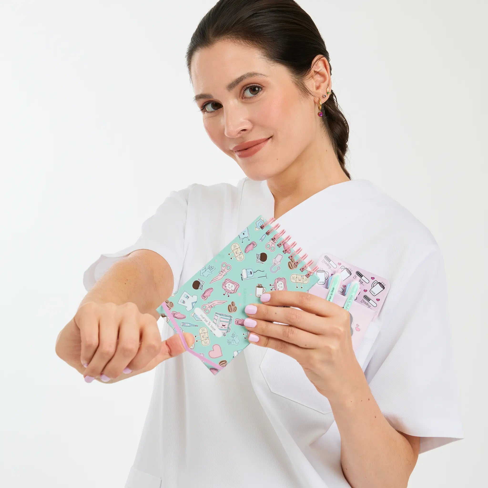 Cuaderno para Enfermeras Aqua Mini de Nurse is Love para enfermería y sanidad