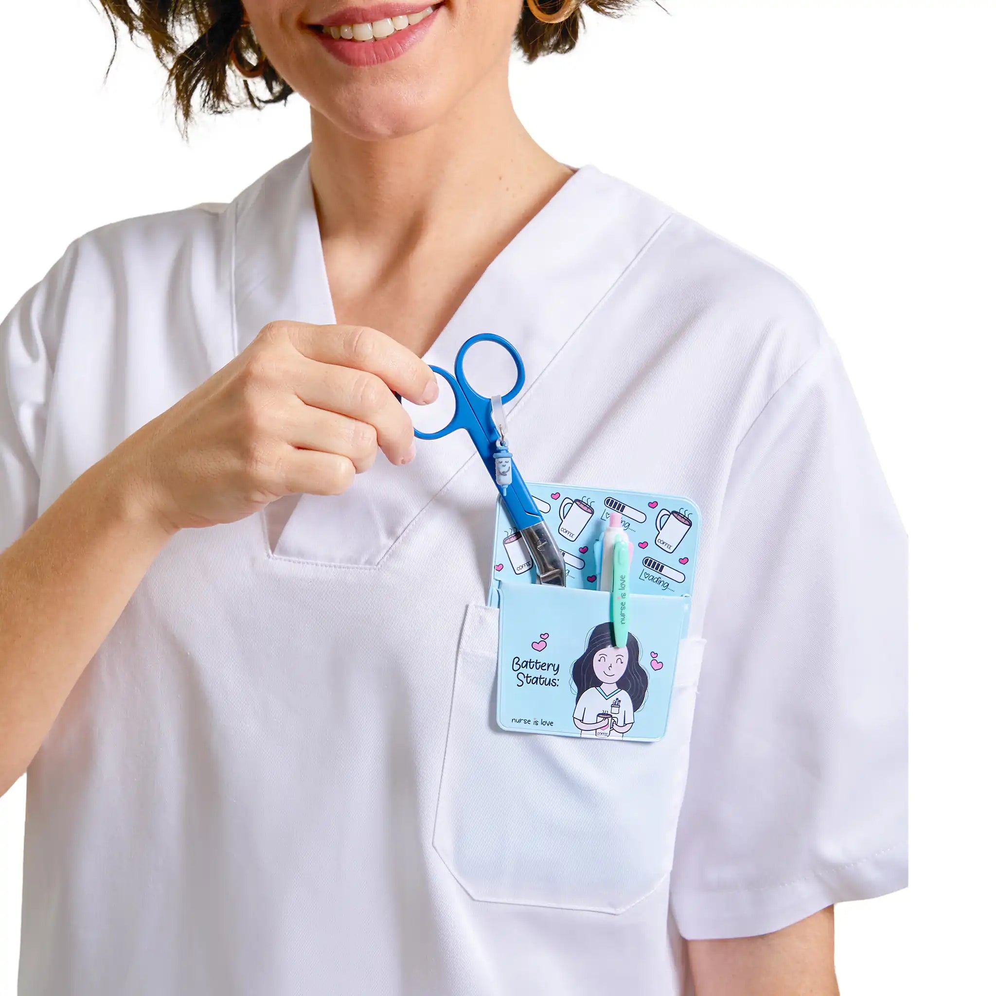 Tijeras Enfermería Pico de Pato Azul de Nurse is Love para enfermería y sanidad