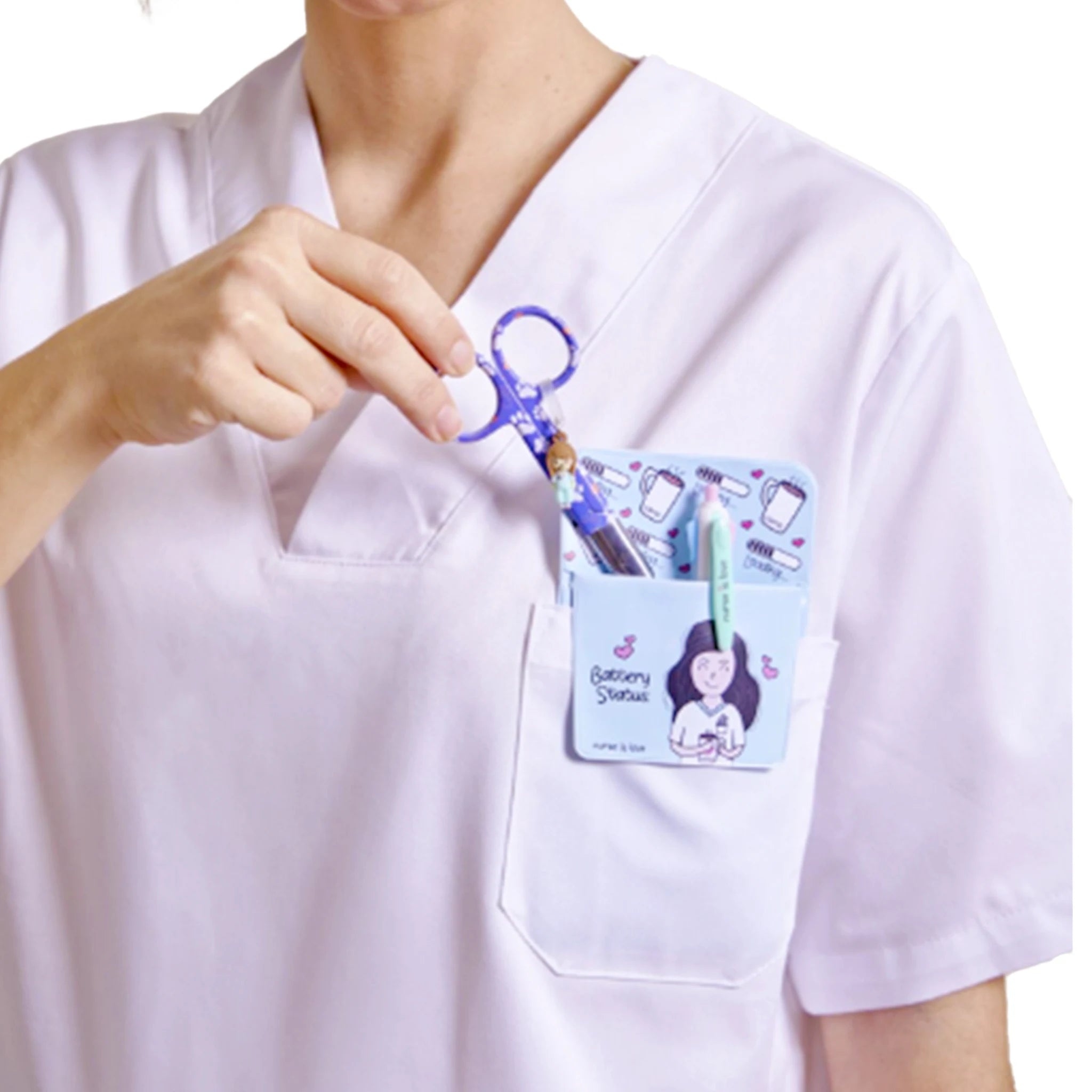 Tijeras Enfermería Pico de Pato Huellas de Perro Azul de Nurse is Love para enfermería y sanidad