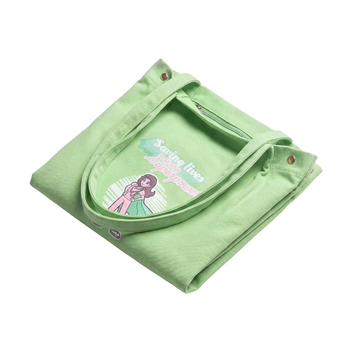 Tote Bag para Enfemeras Verde de Nurse is Love para enfermería y sanidad