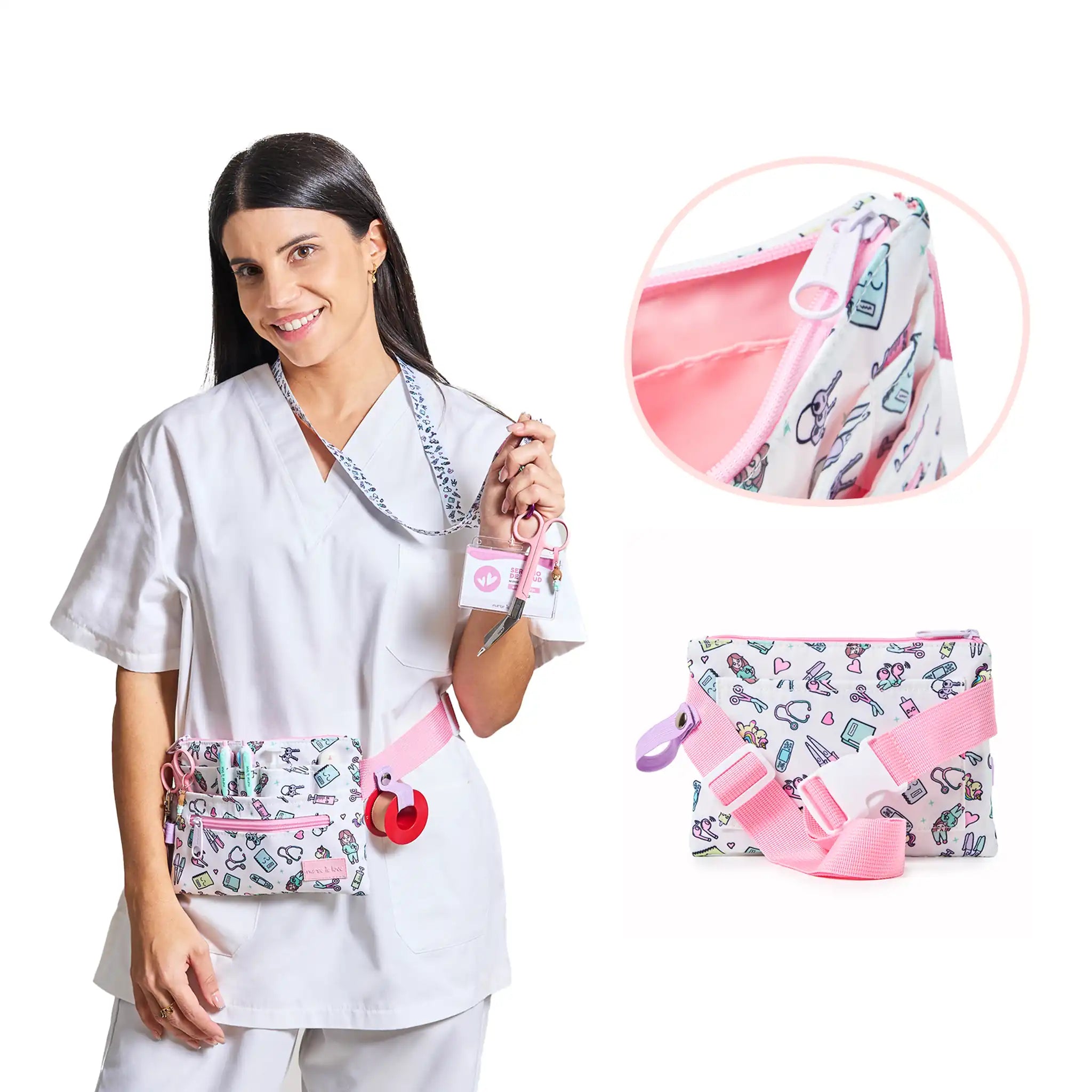 Organizador Riñonera Horizontal Unicornios de Nurse is Love para enfermería y sanidad