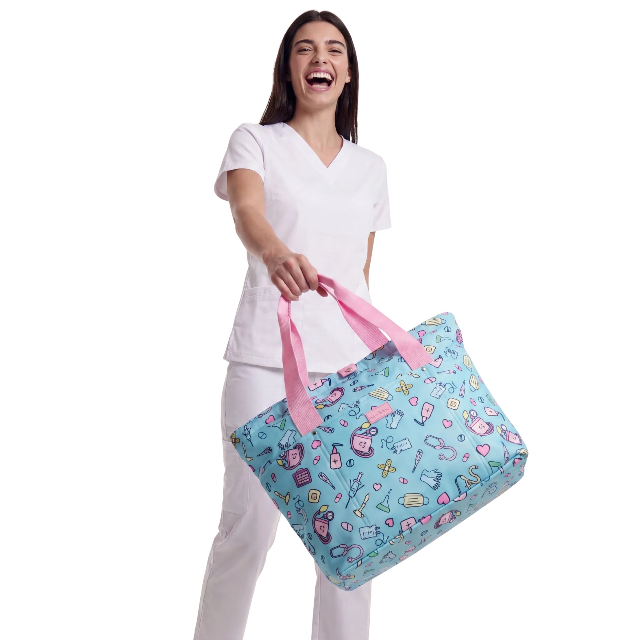 Bolso Aqua Instrumentos de Nurse is Love para enfermería y sanidad