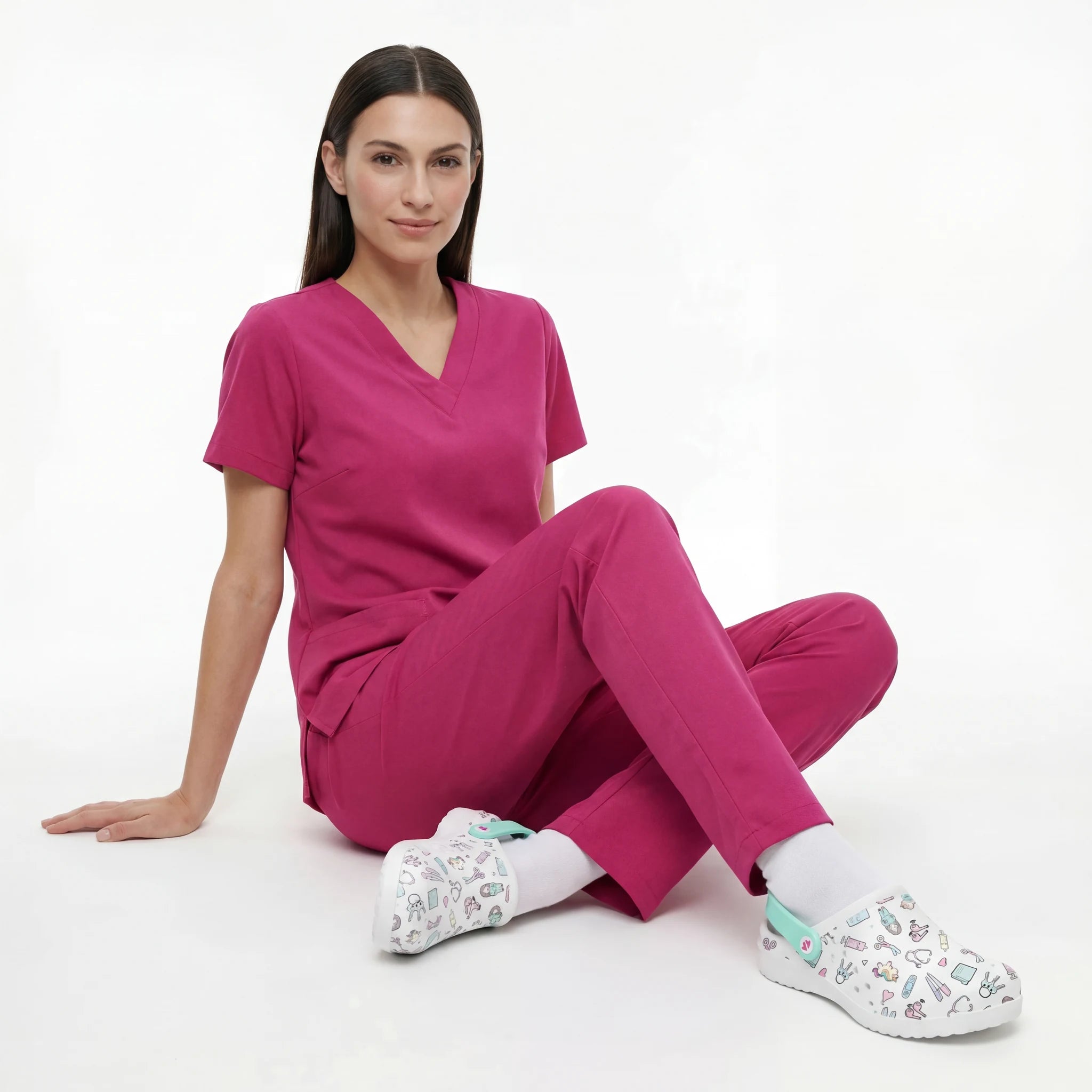 Zuecos para Enfermeras Blanco Aqua de Nurse is Love para enfermería y sanidad
