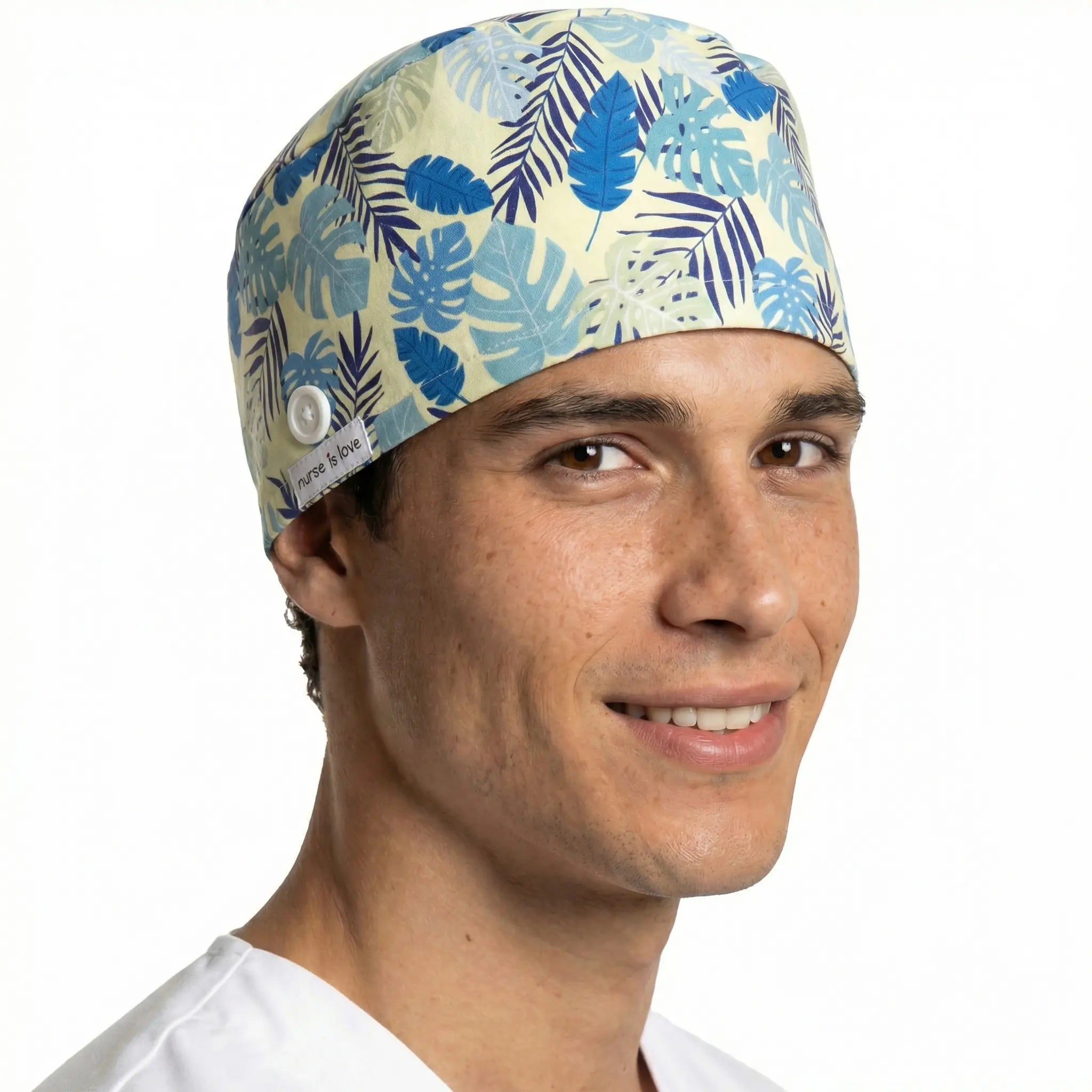 Gorro Hojas Azules para Enfermeras de Nurse is Love para enfermería y sanidad