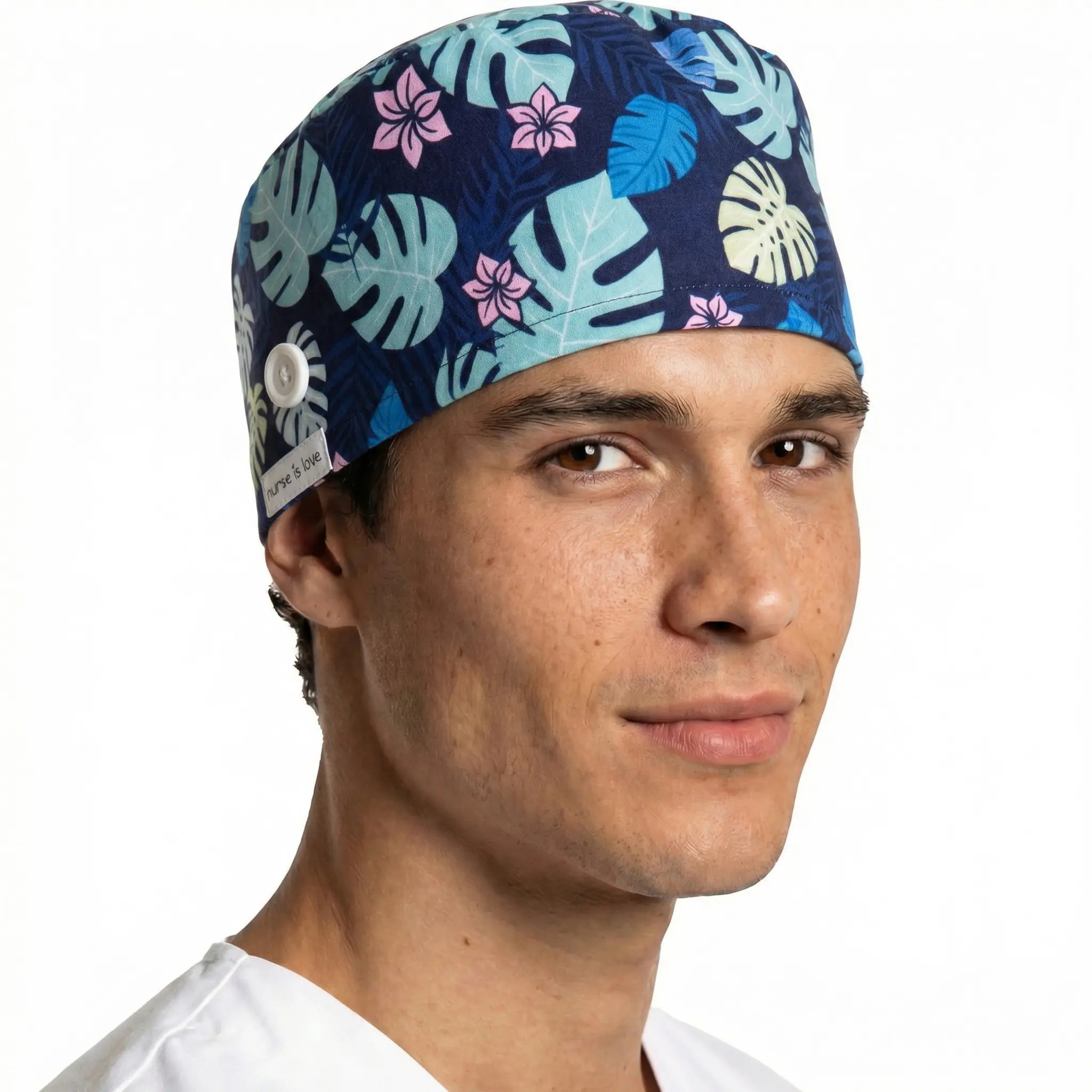 Gorro Hojas Navy para Enfermeras de Nurse is Love para enfermería y sanidad