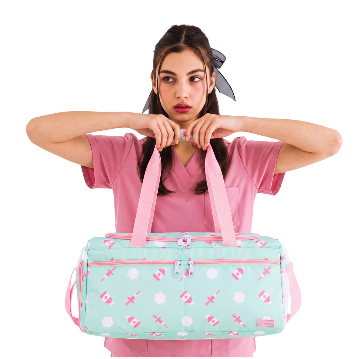 Bolso Deportivo para Enfemeras Aqua Nubes de Nurse is Love para enfermería y sanidad