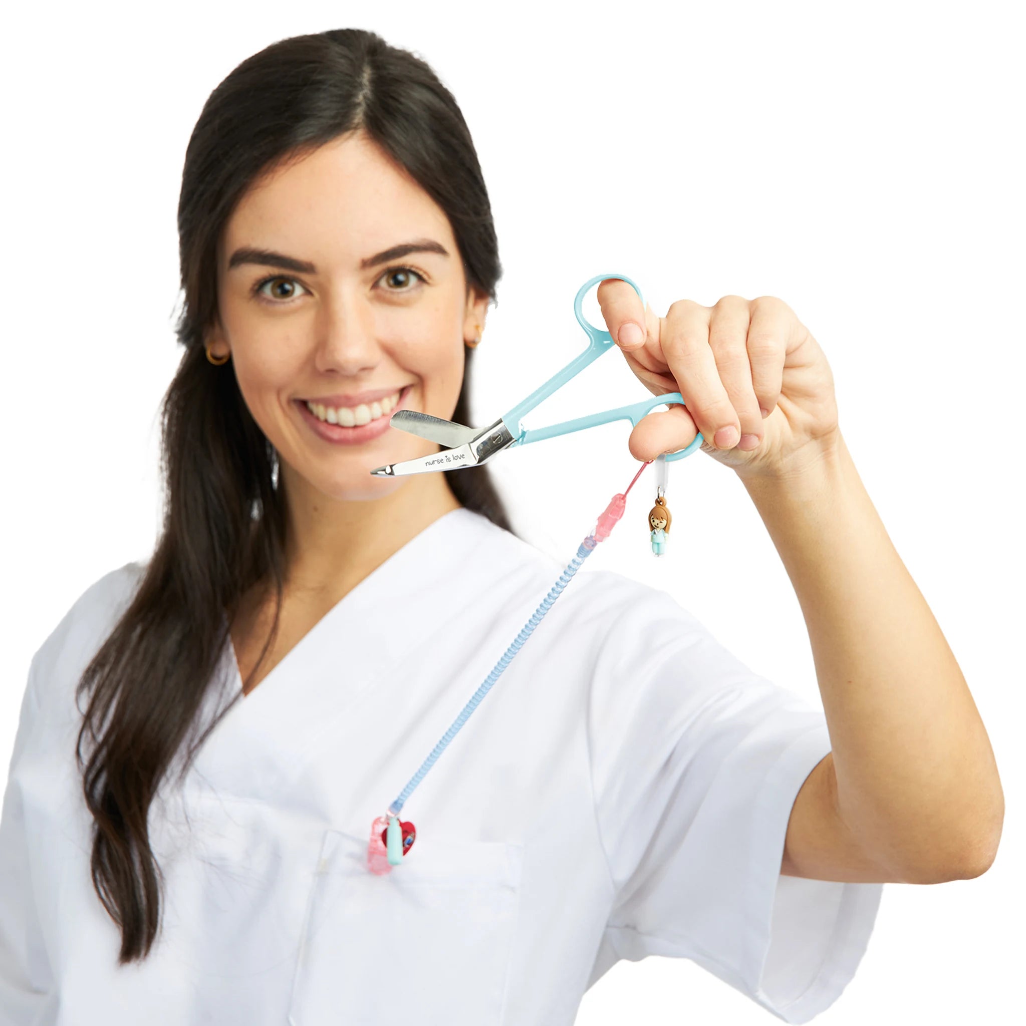 Tijeras Enfermería Pico de Pato Aqua de Nurse is Love para enfermería y sanidad