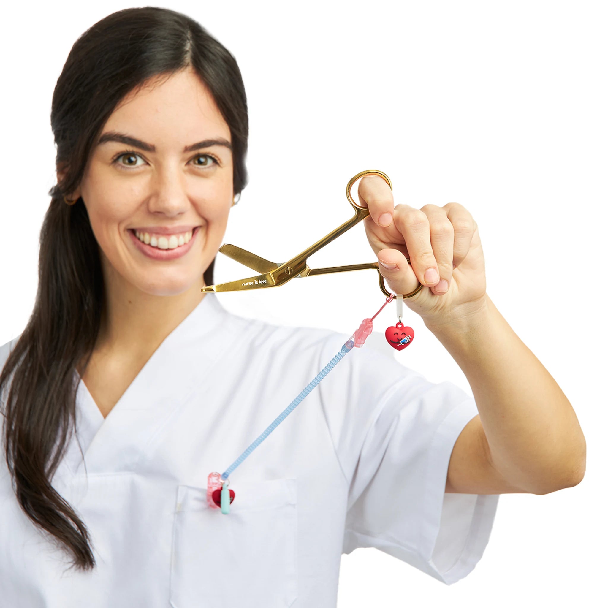 Tijeras Enfermería Pico de Pato Gold de Nurse is Love para enfermería y sanidad