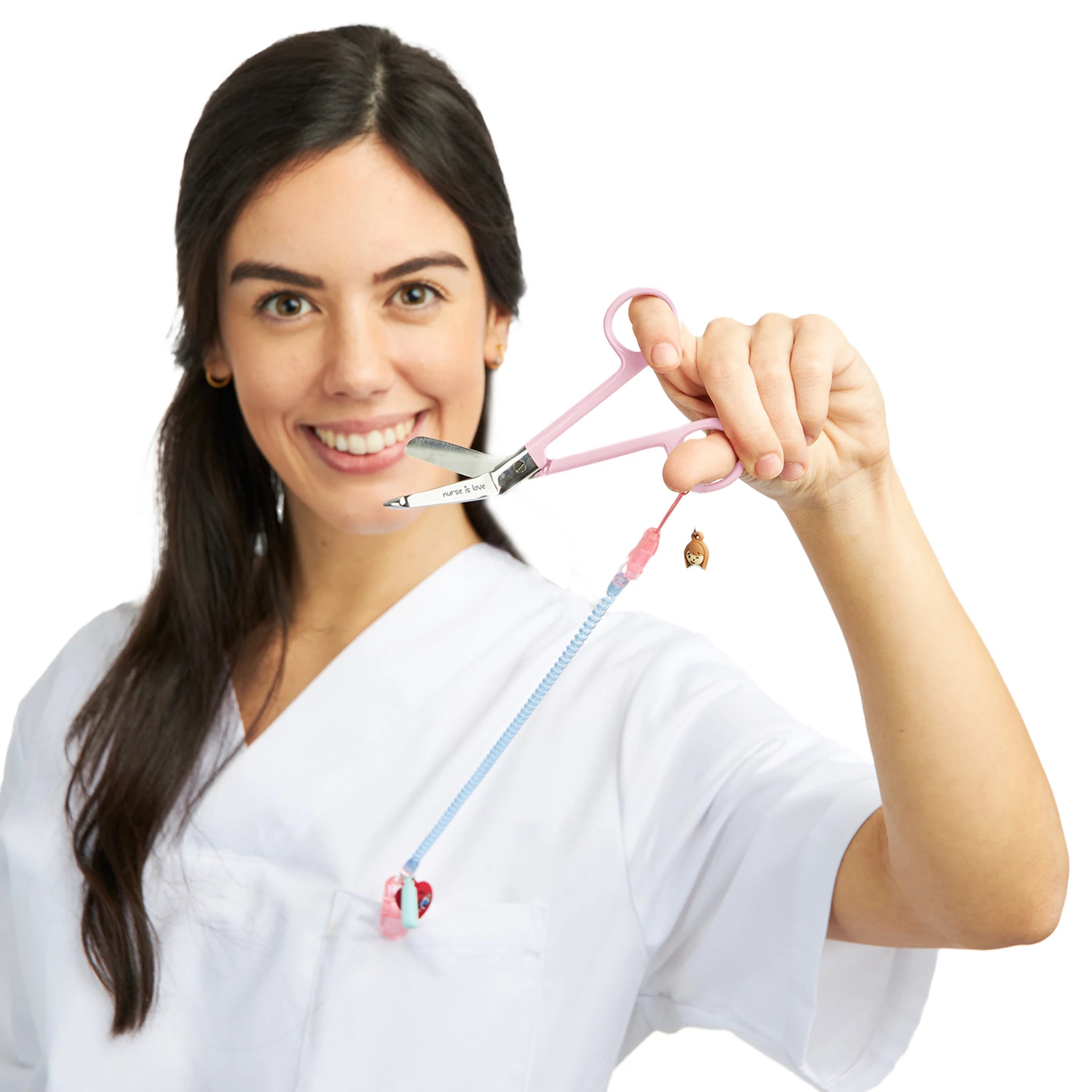 Tijeras Enfermería Pico de Pato Rosa de Nurse is Love para enfermería y sanidad