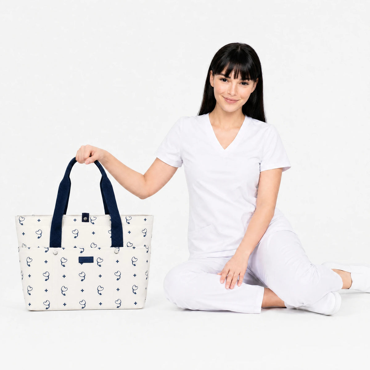 Bolso Beige Estetoscopio de Nurse is Love para enfermería y sanidad